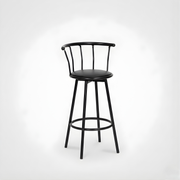 Modern Counter Height Bar Chair with Backrest & Footrest | Premium Metal Frame