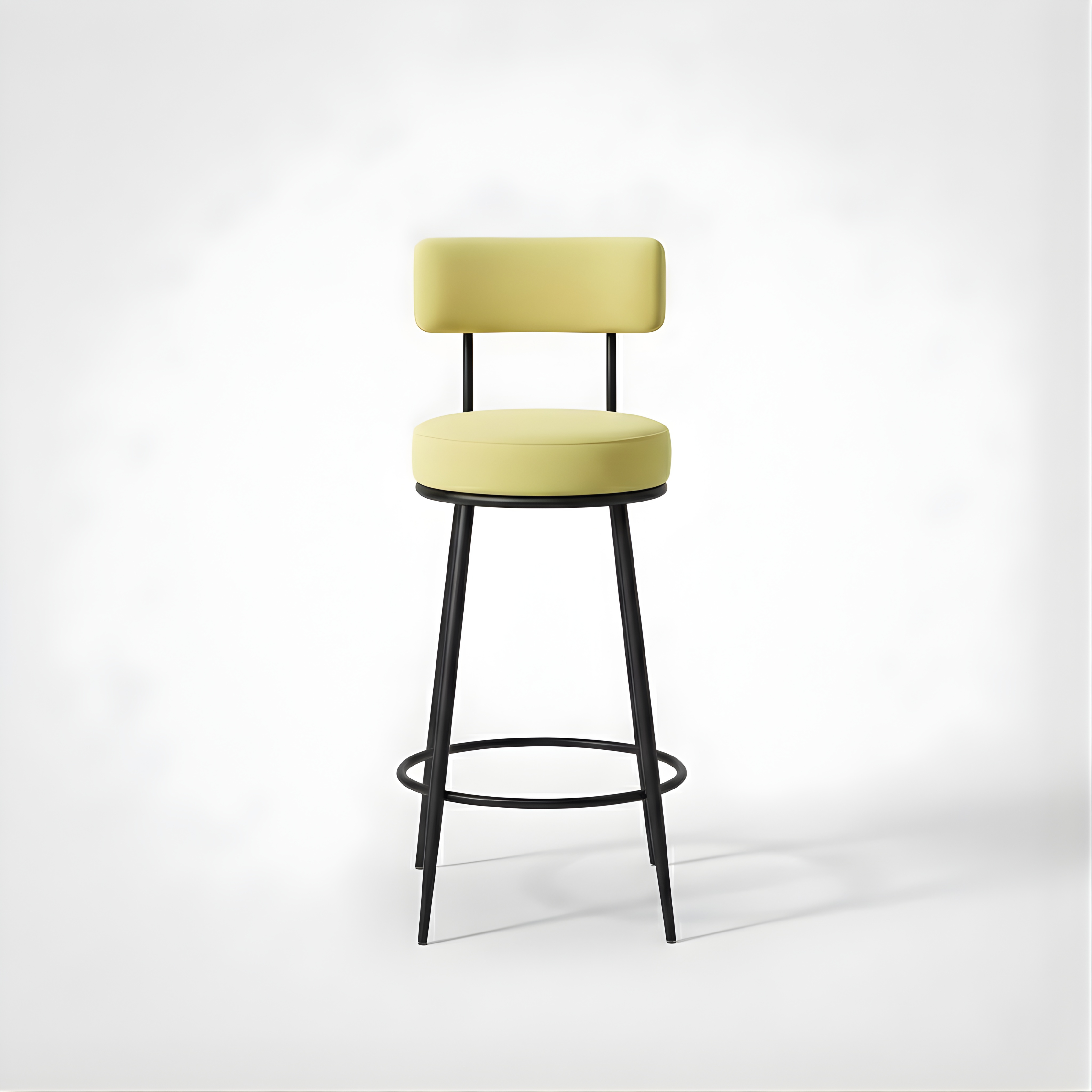 Velvet Counter Stool with Padded Backrest with Black & Gold Legs | Kitchen & Bar Seating