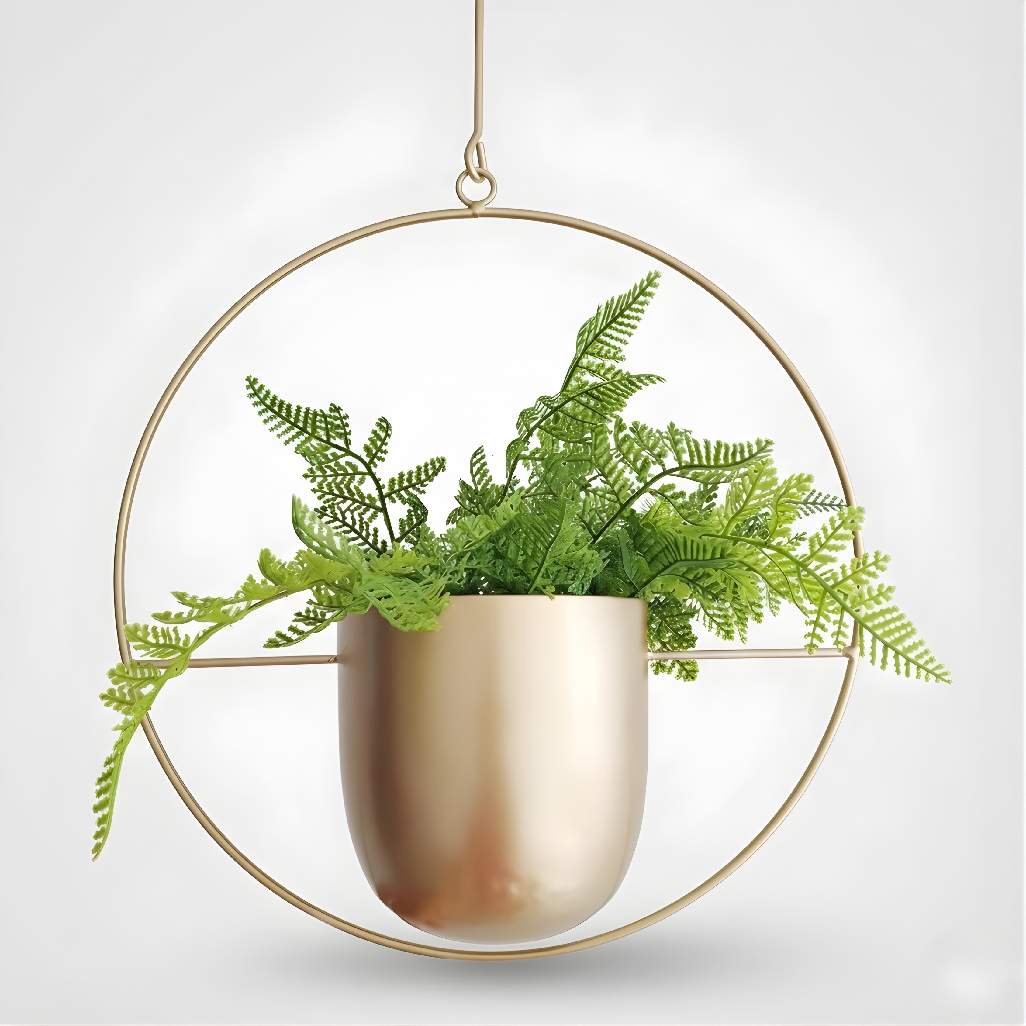 Gold Metal Hanging Planters | Modern Indoor & Outdoor Wall & Ceiling Hangers