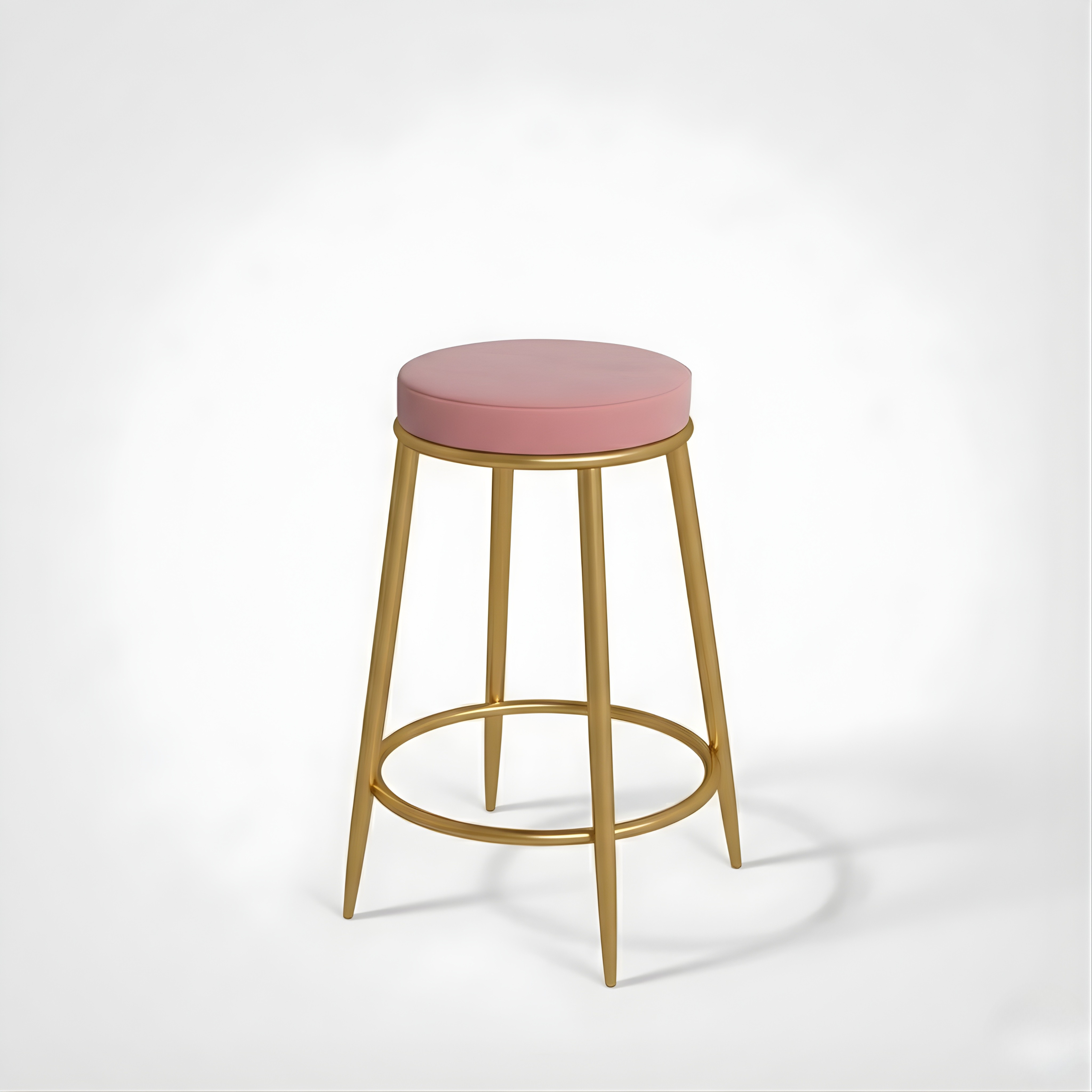Velvet Counter Height Bar Stool | Modern Upholstered Kitchen & Cafe Seating