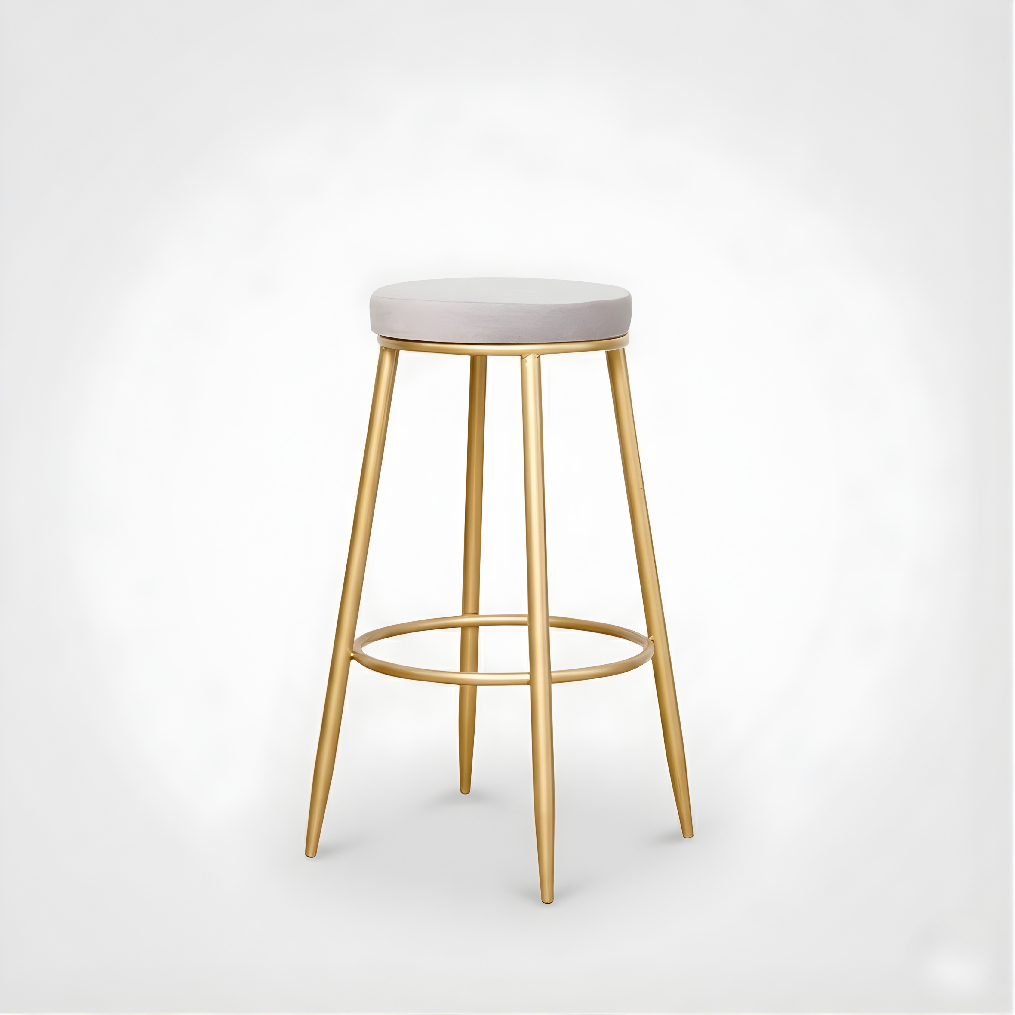 Velvet Counter Height Bar Stool | Modern Upholstered Kitchen & Cafe Seating