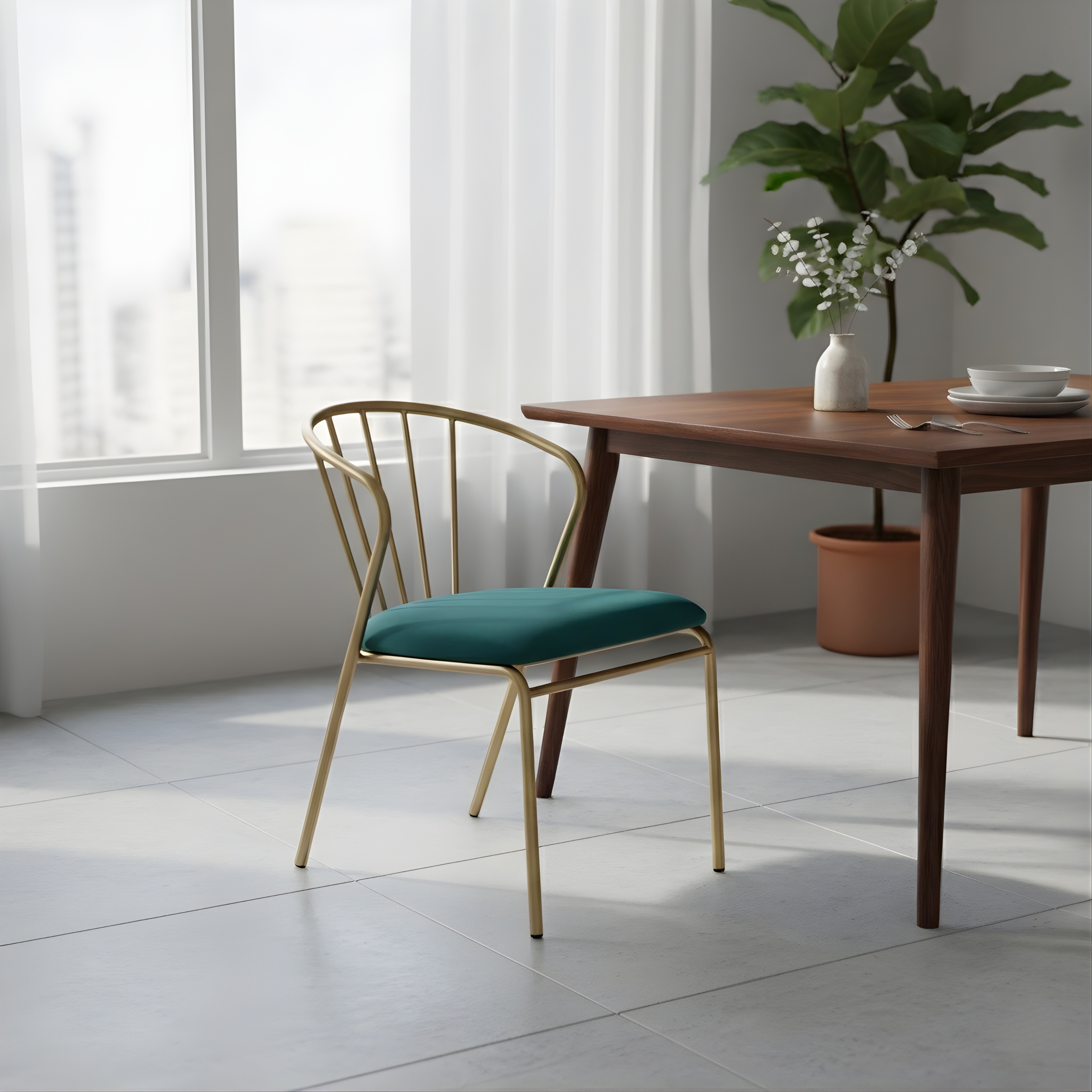 Velvet Accent Chair with Backrest | Modern Single Sofa & Counter Stool for Living Room