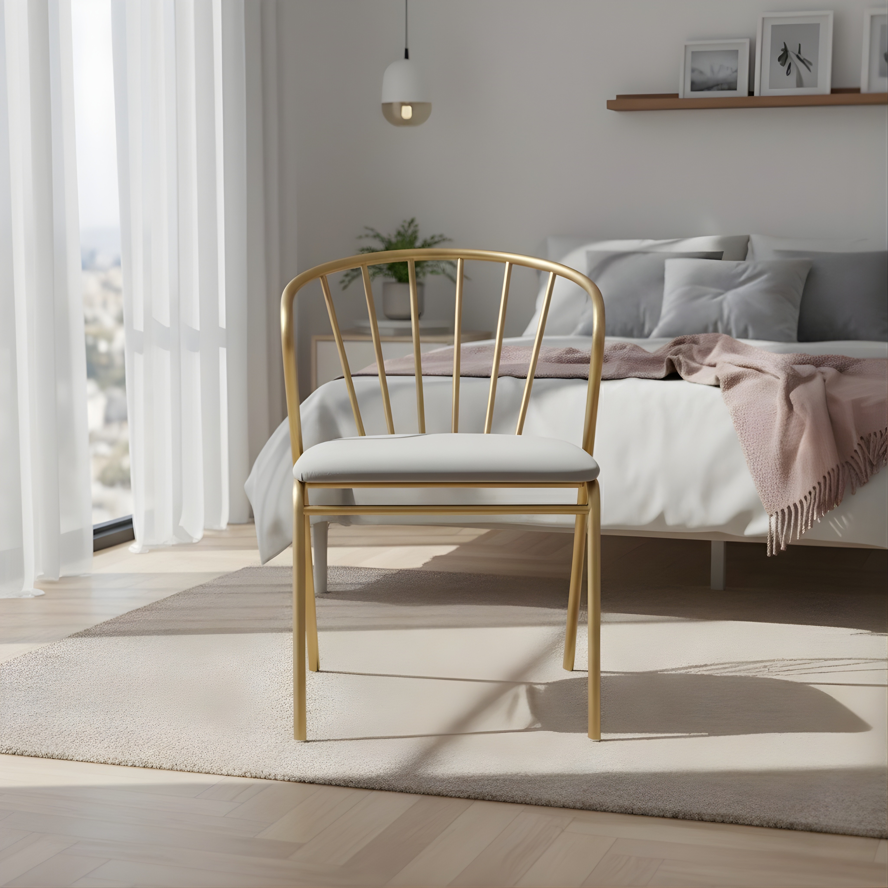 Velvet Accent Chair with Backrest | Modern Single Sofa & Counter Stool for Living Room