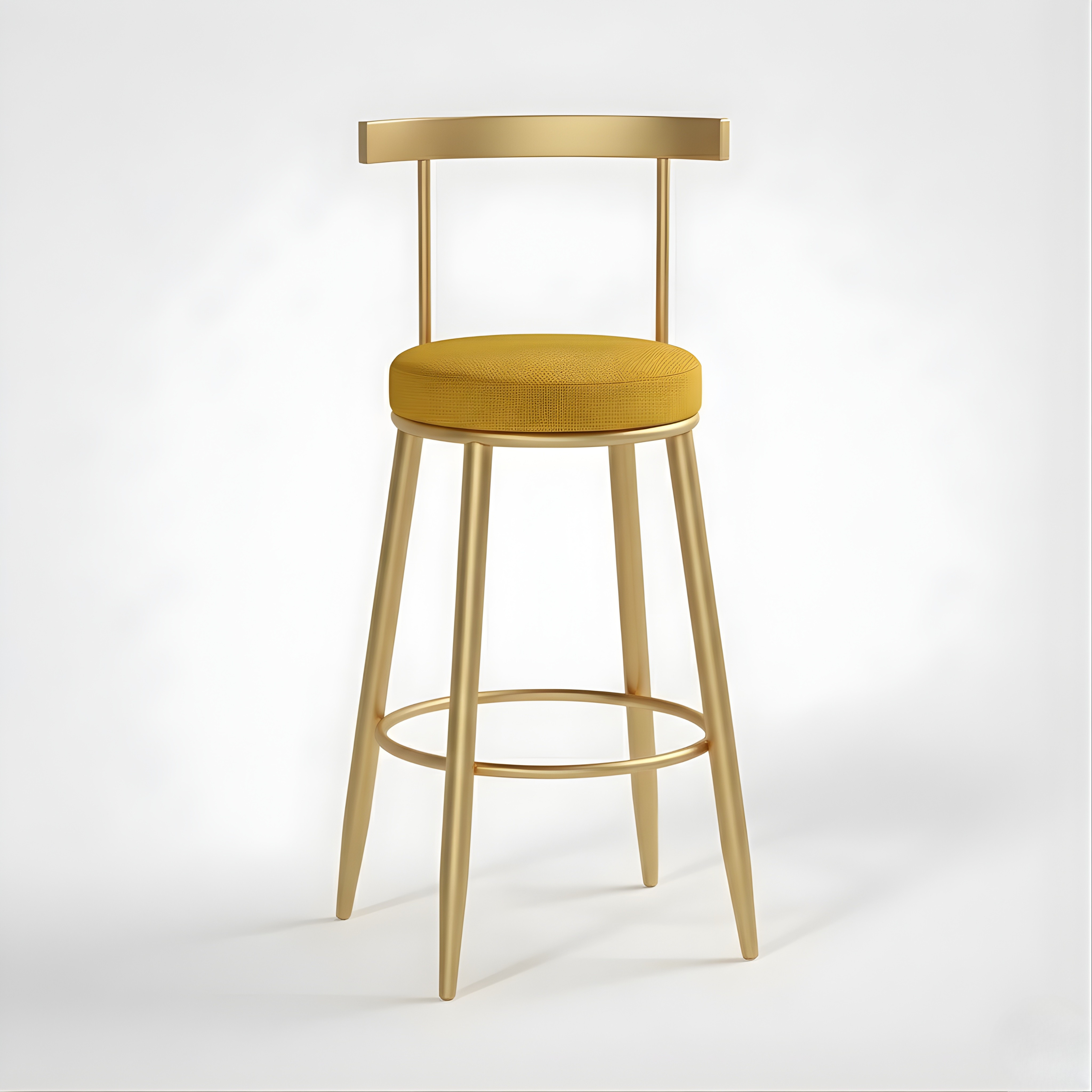 Velvet Counter Stool with Backrest with Black & Gold Legs | Kitchen & Bar Seating