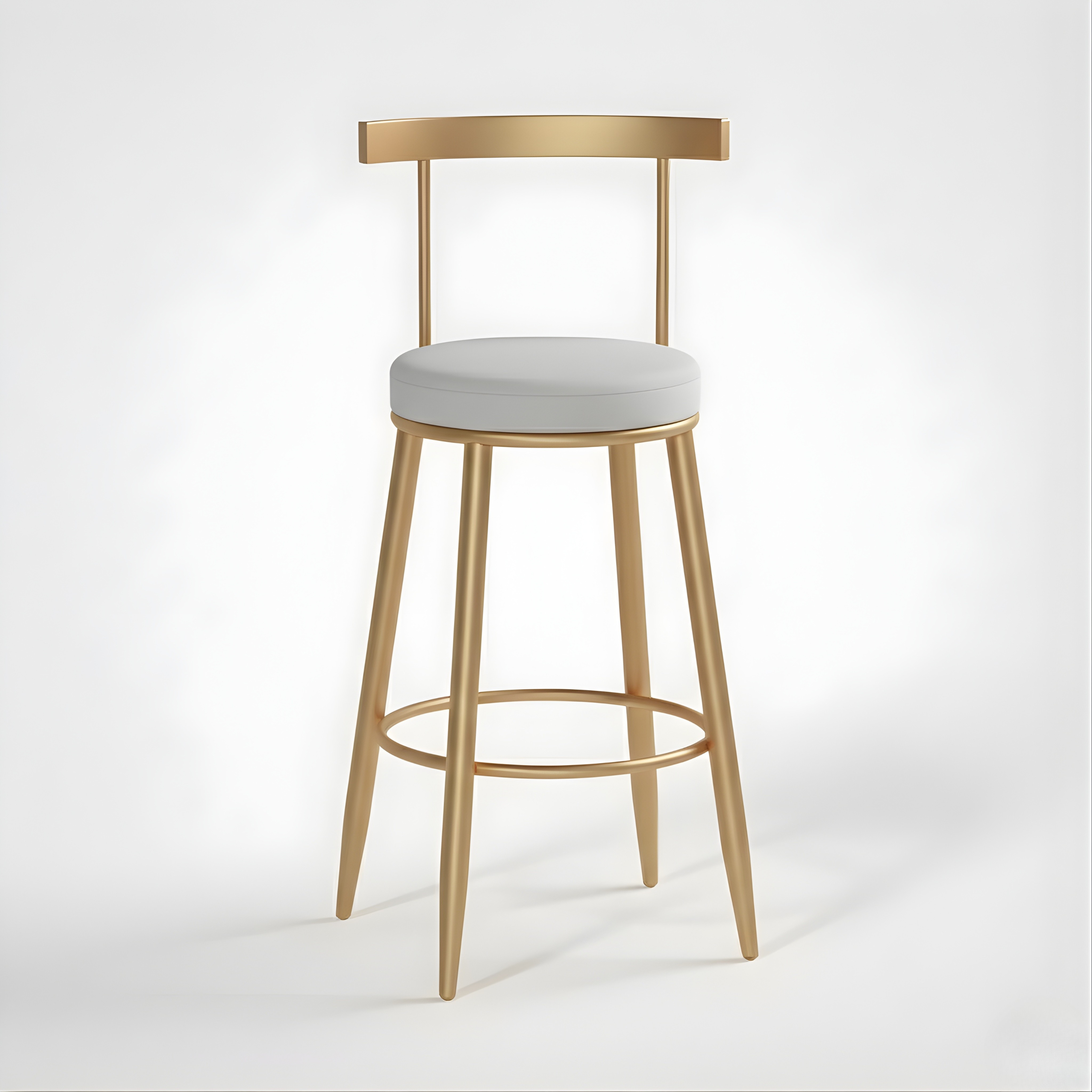 Velvet Counter Stool with Backrest with Black & Gold Legs | Kitchen & Bar Seating