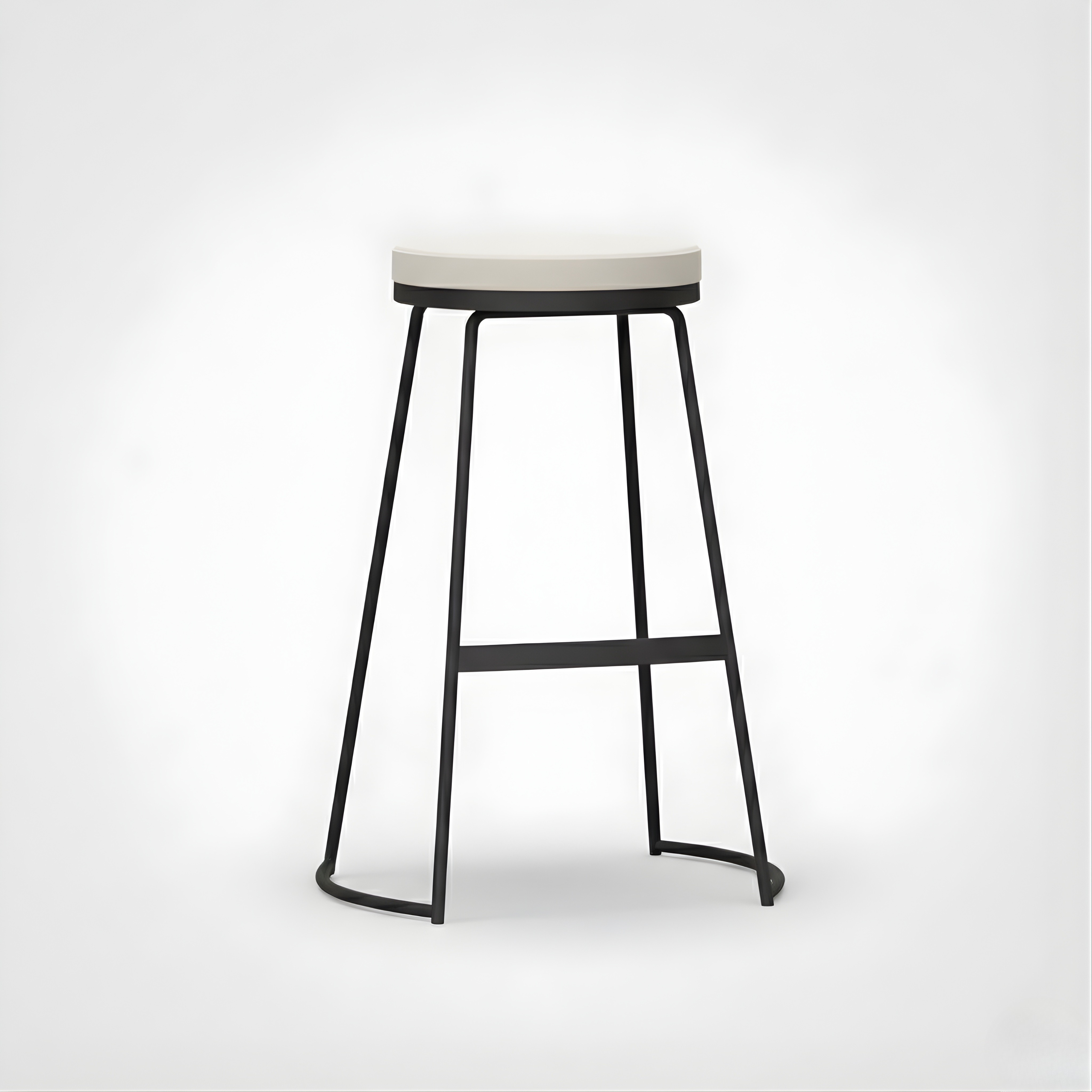 Luxury Faux Leather Counter Height Bar Stool with Footrest | Modern Bar Chair with Gold & Black Legs