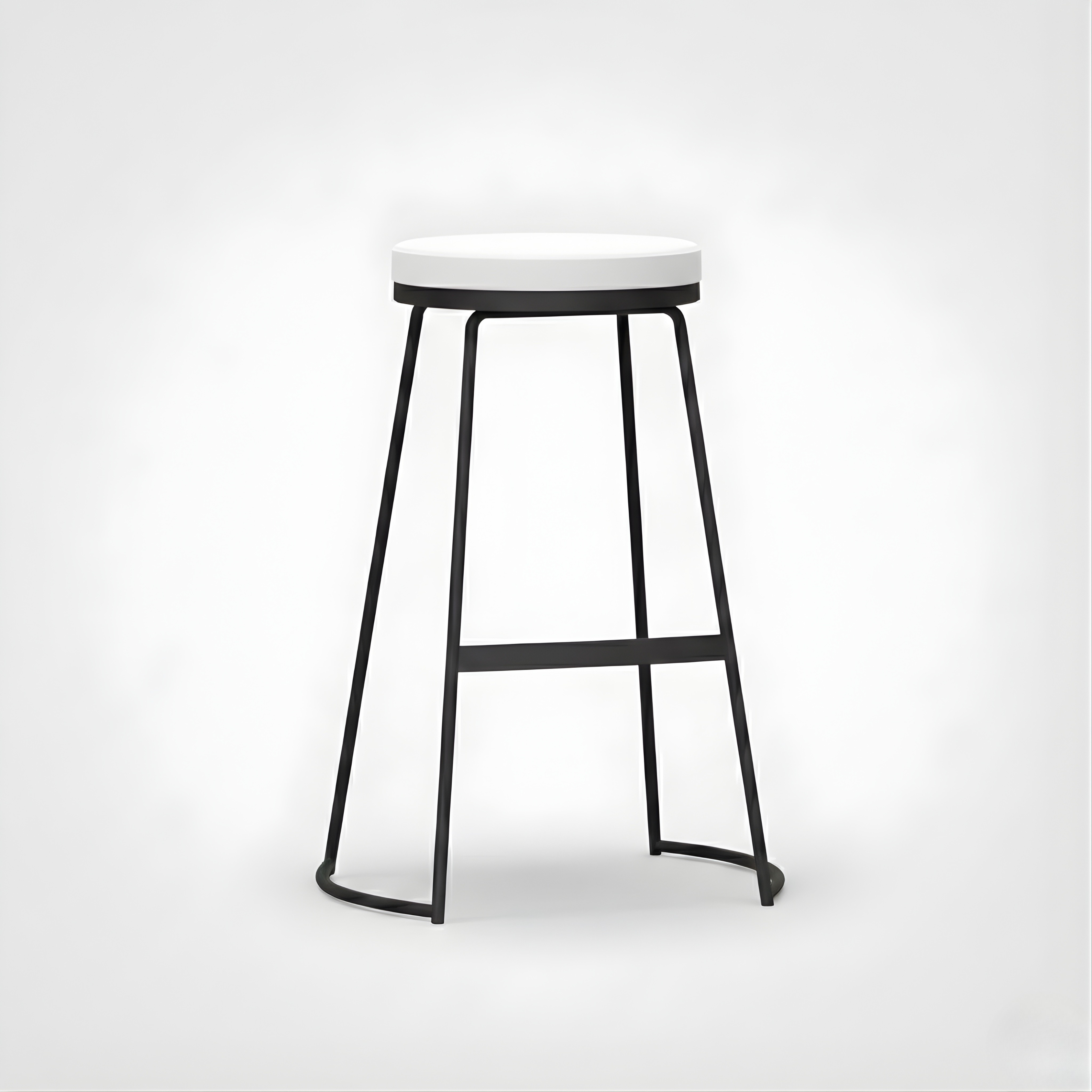 Luxury Faux Leather Counter Height Bar Stool with Footrest | Modern Bar Chair with Gold & Black Legs