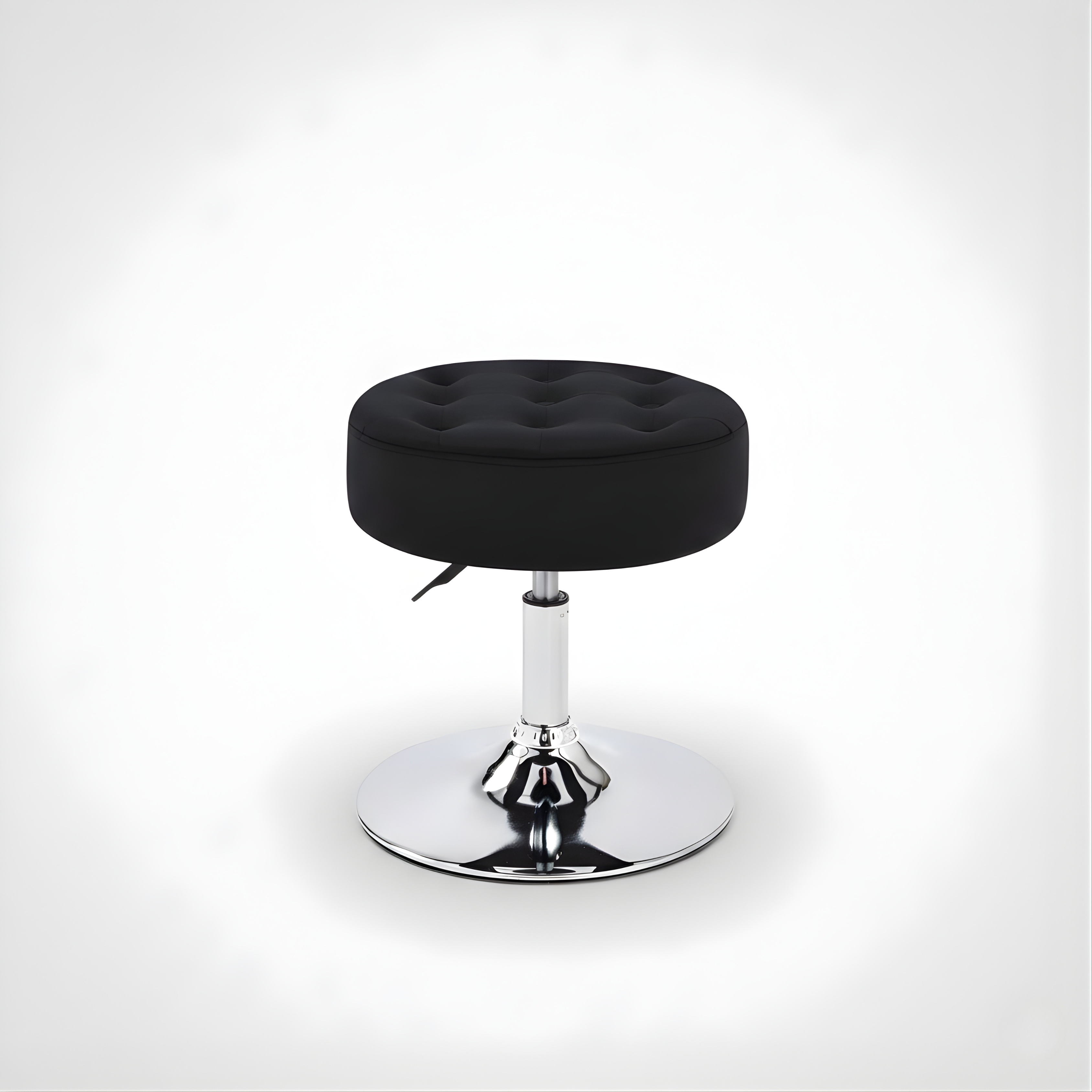 Nutech Impex Tufted Velvet Vanity Stool with 360° Swivel & Height Adjustment