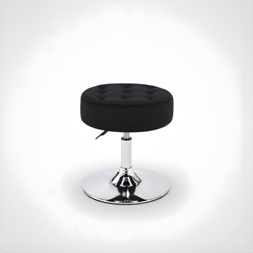Nutech Impex Tufted Velvet Vanity Stool with 360° Swivel & Height Adjustment