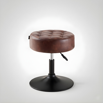 Nutech Impex Tufted Velvet Vanity Stool with 360° Swivel & Height Adjustment