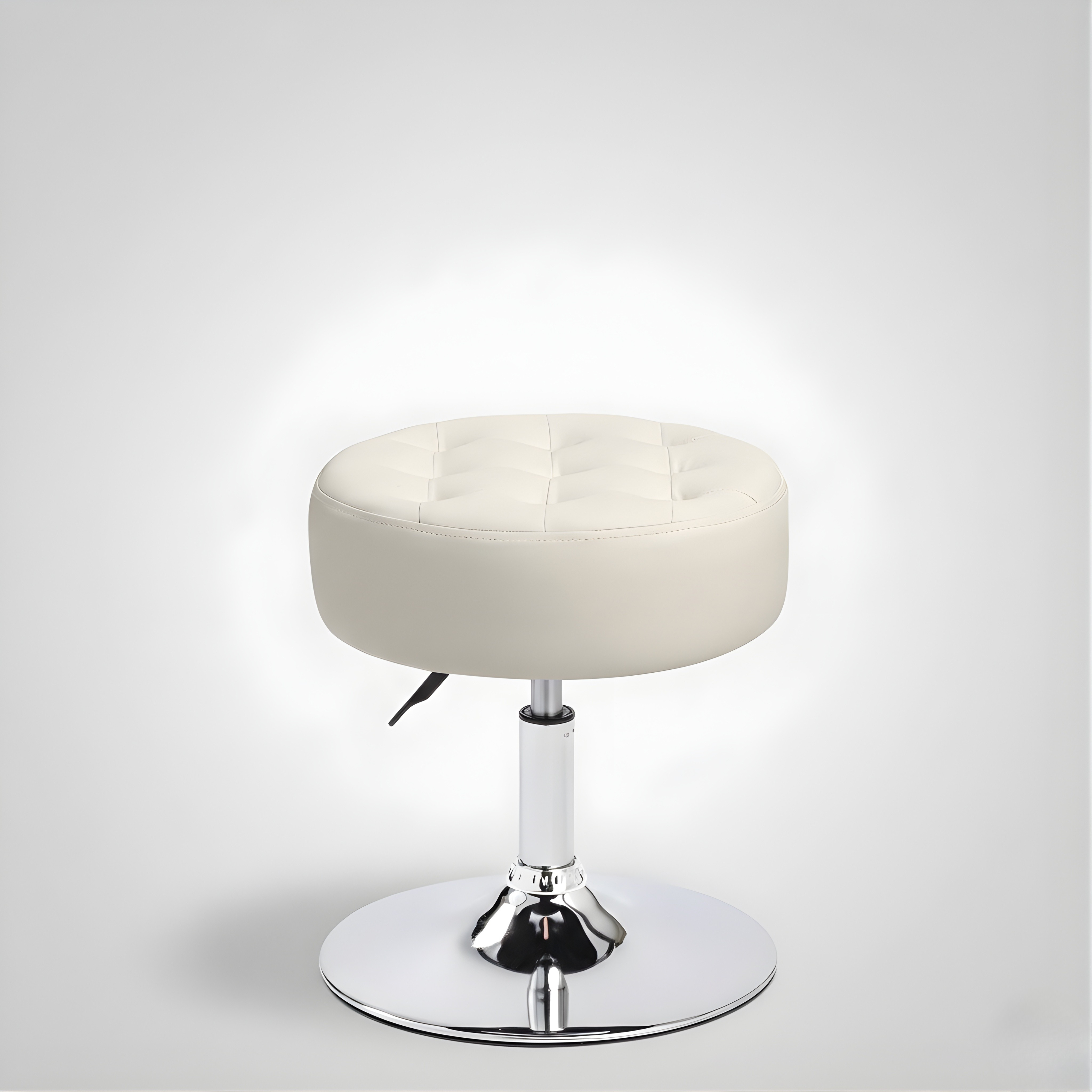 Nutech Impex Tufted Velvet Vanity Stool with 360° Swivel & Height Adjustment