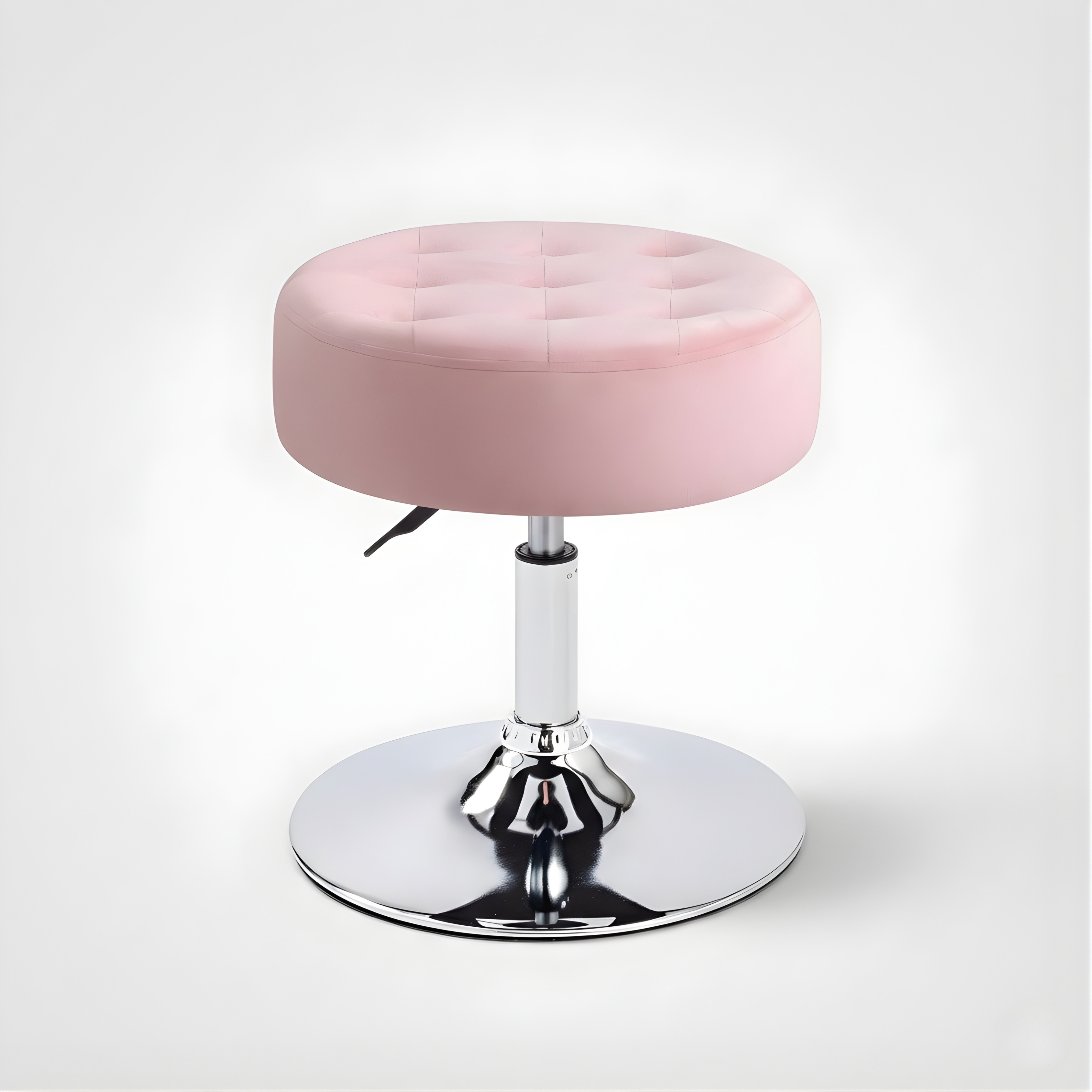 Nutech Impex Tufted Velvet Vanity Stool with 360° Swivel & Height Adjustment