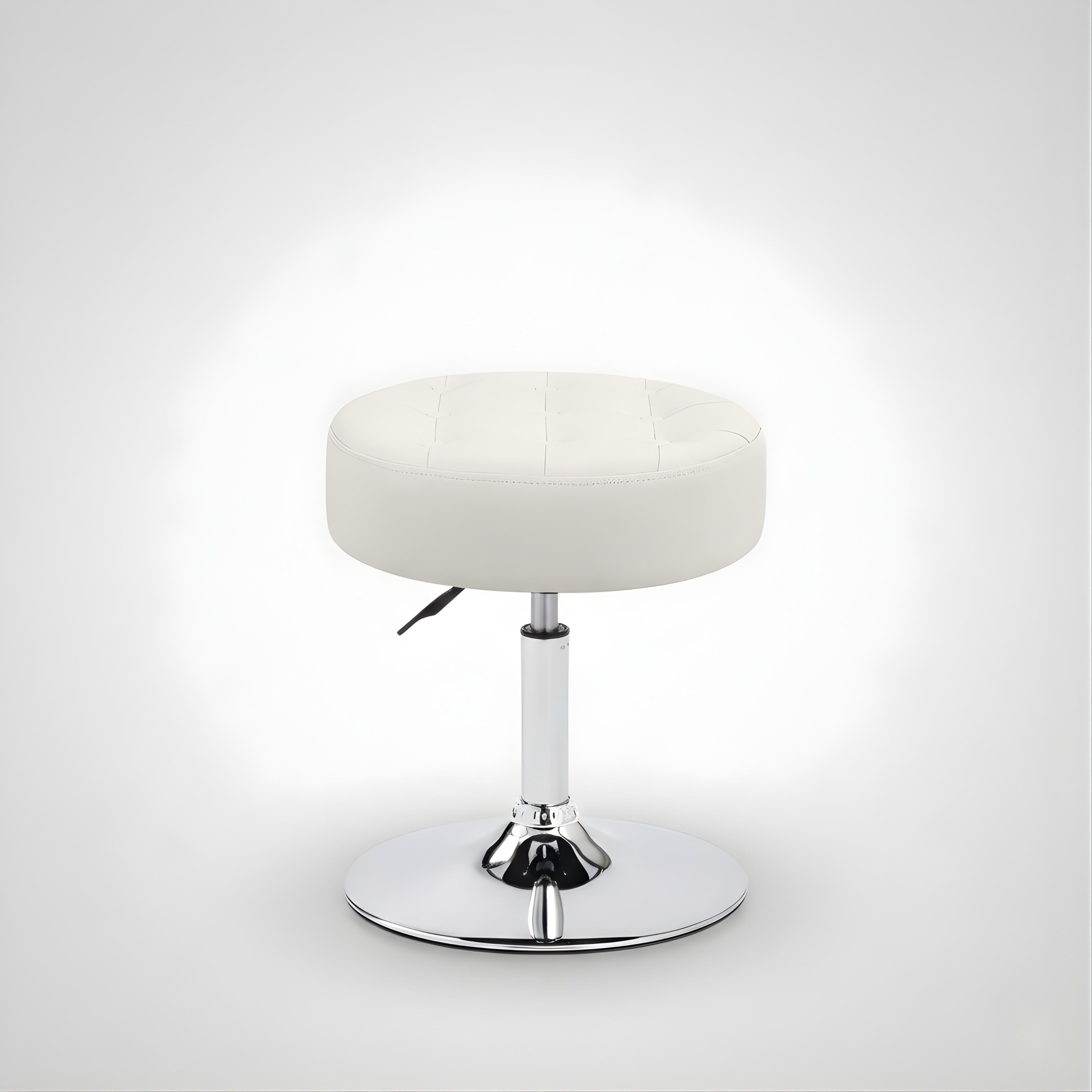 Nutech Impex Tufted Velvet Vanity Stool with 360° Swivel & Height Adjustment