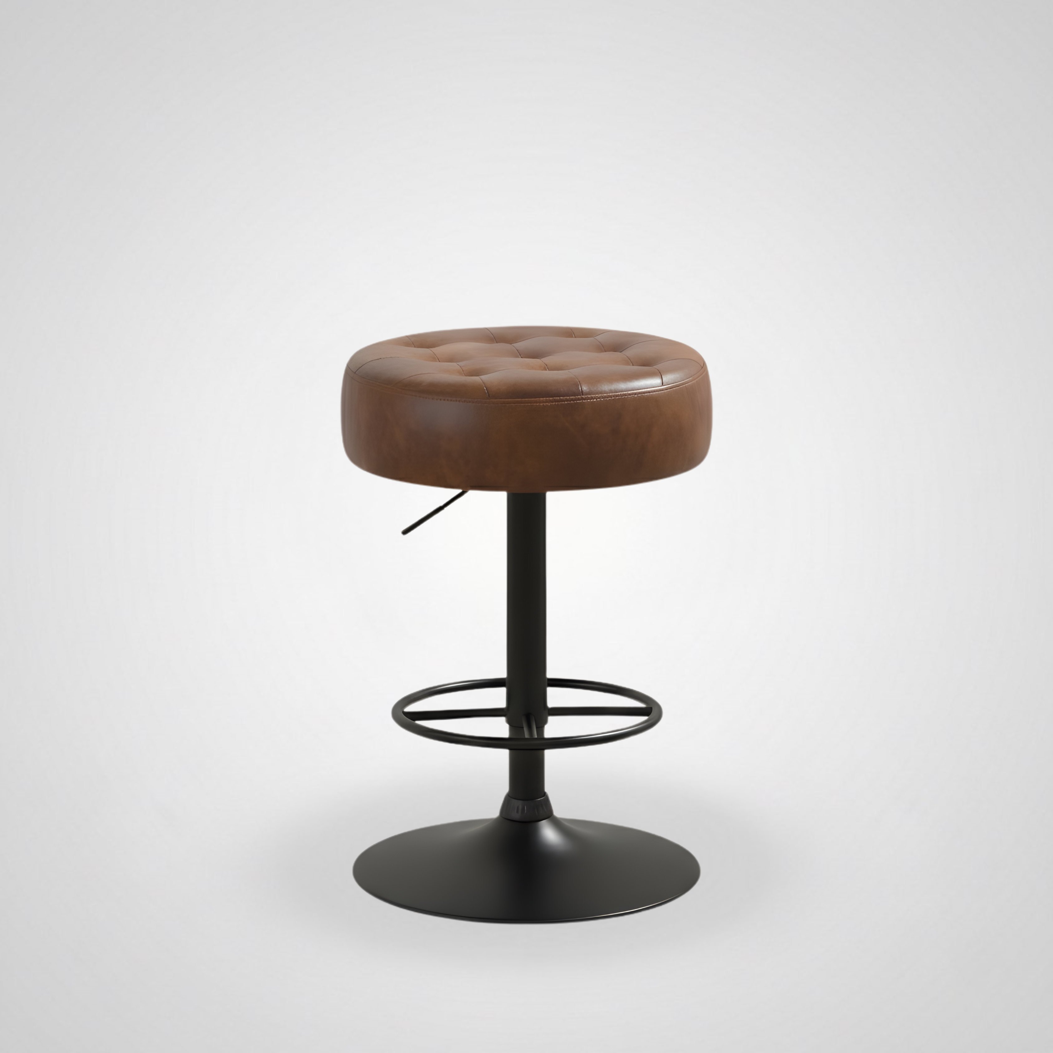 Nutech Impex Tufted Velvet Vanity Stool with 360° Swivel & Height Adjustment
