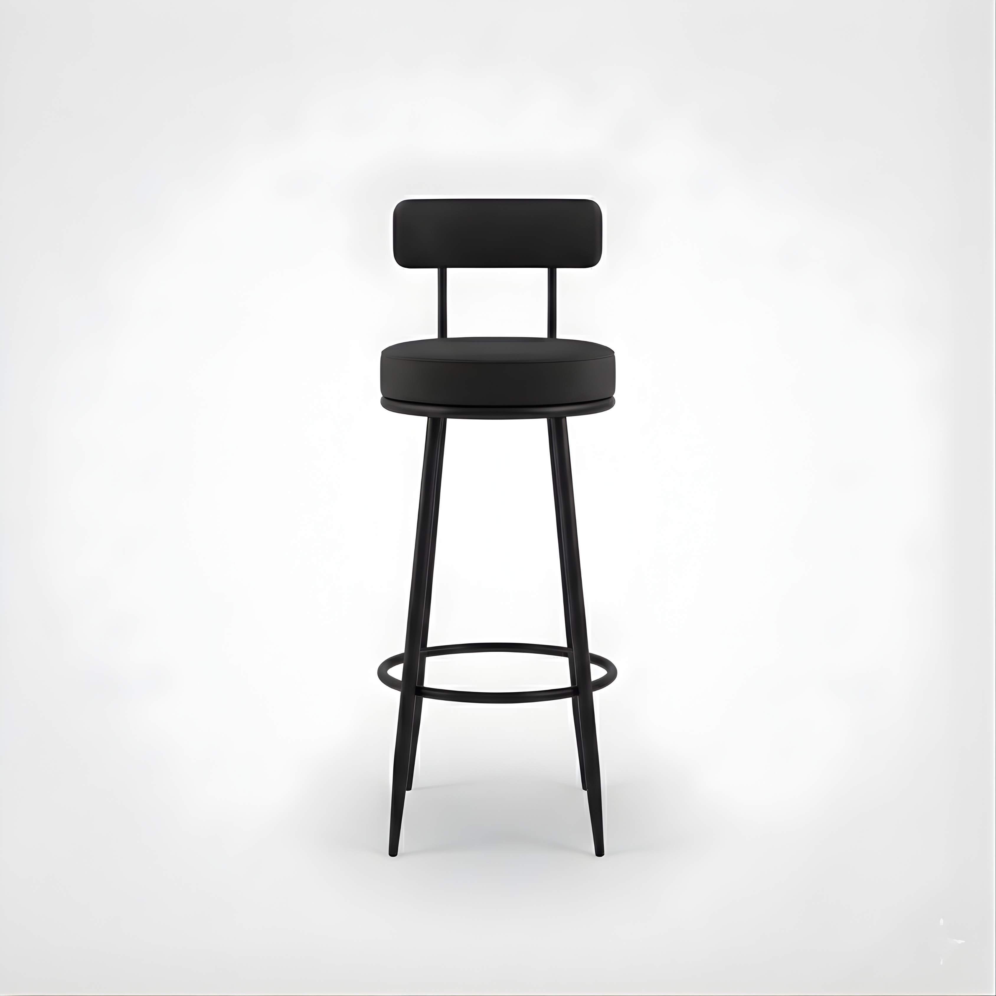 Velvet Counter Stool with Padded Backrest with Black & Gold Legs | Kitchen & Bar Seating