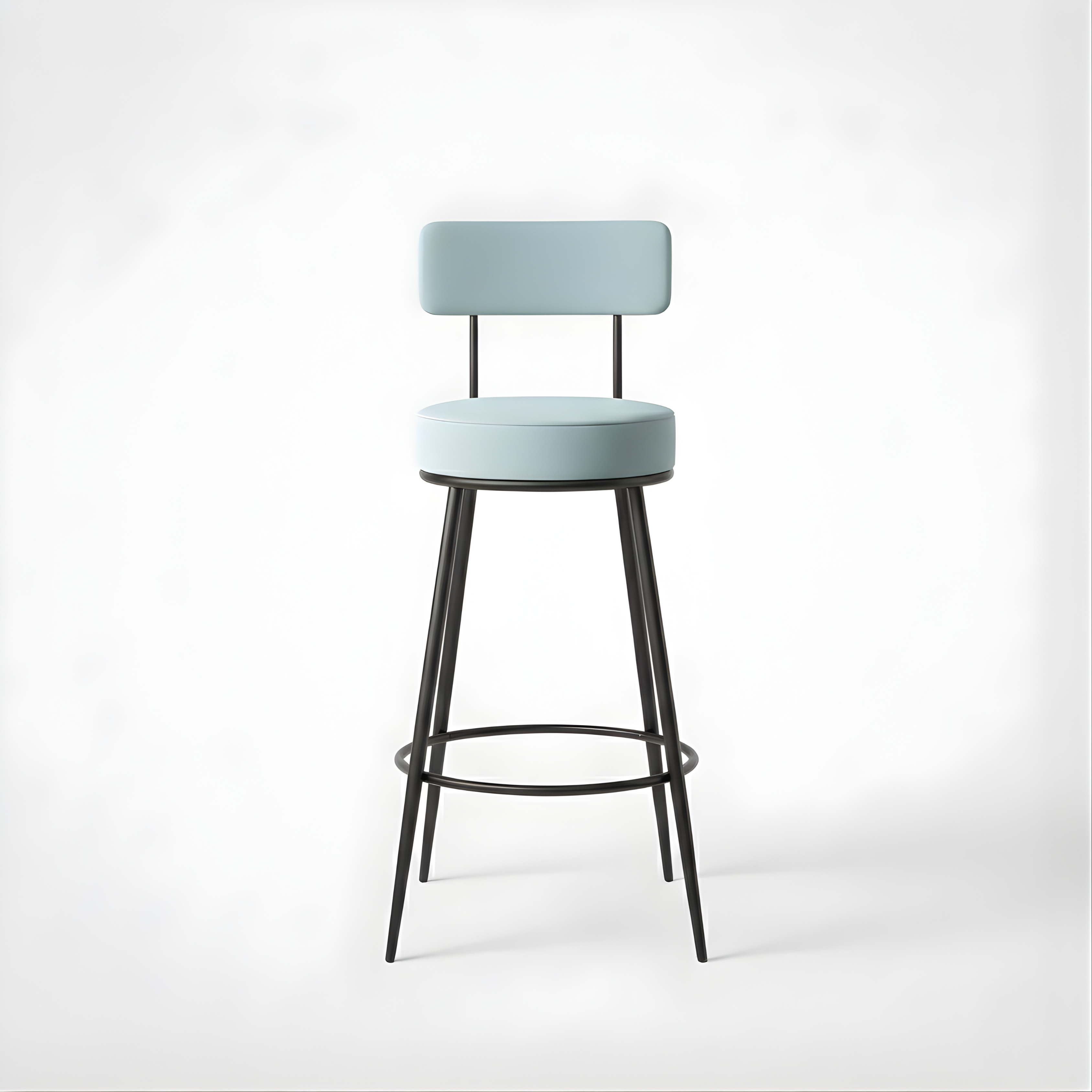 Velvet Counter Stool with Padded Backrest with Black & Gold Legs | Kitchen & Bar Seating