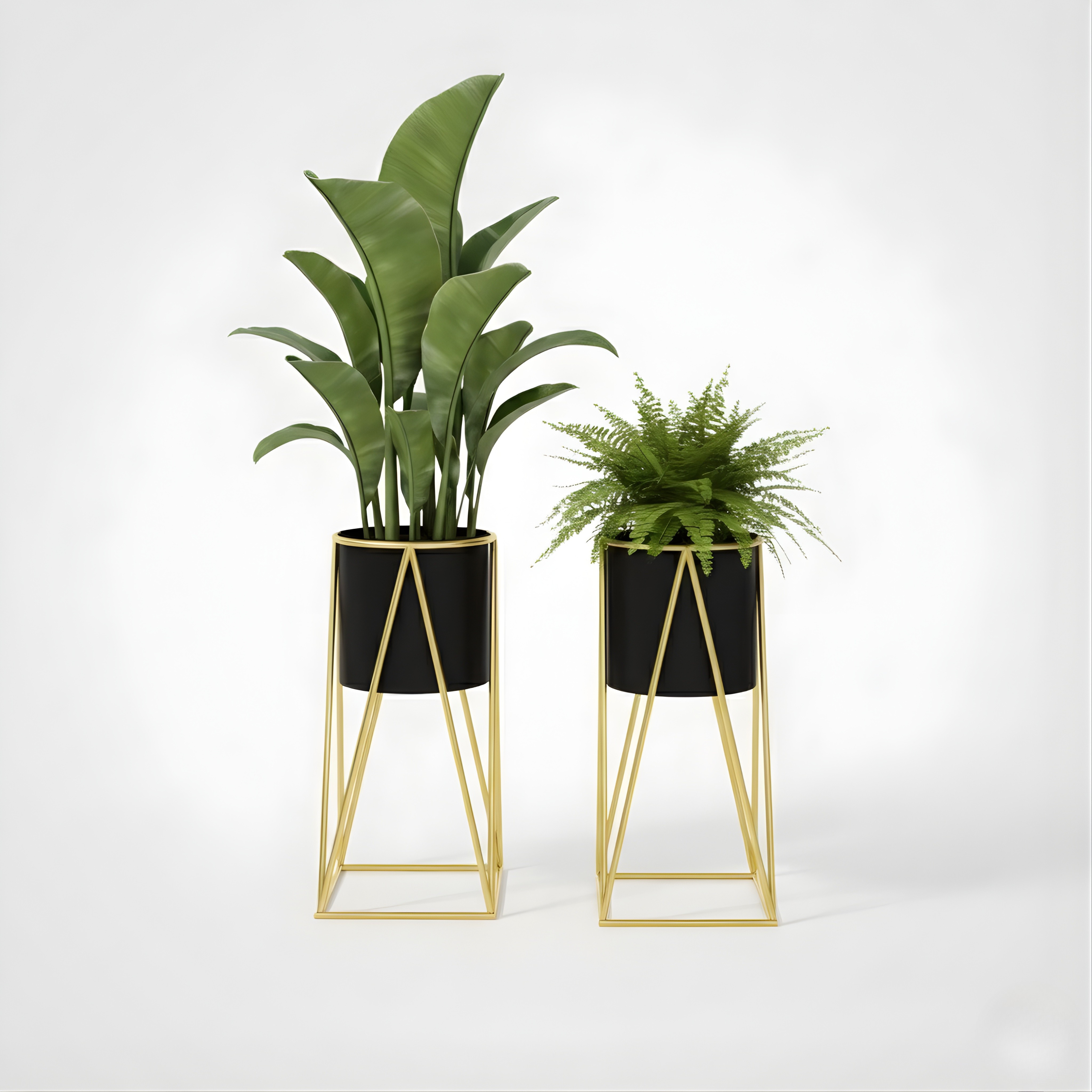 Iron Metal Plant Stand with Planter Pot | Indoor Flower Pot Stand