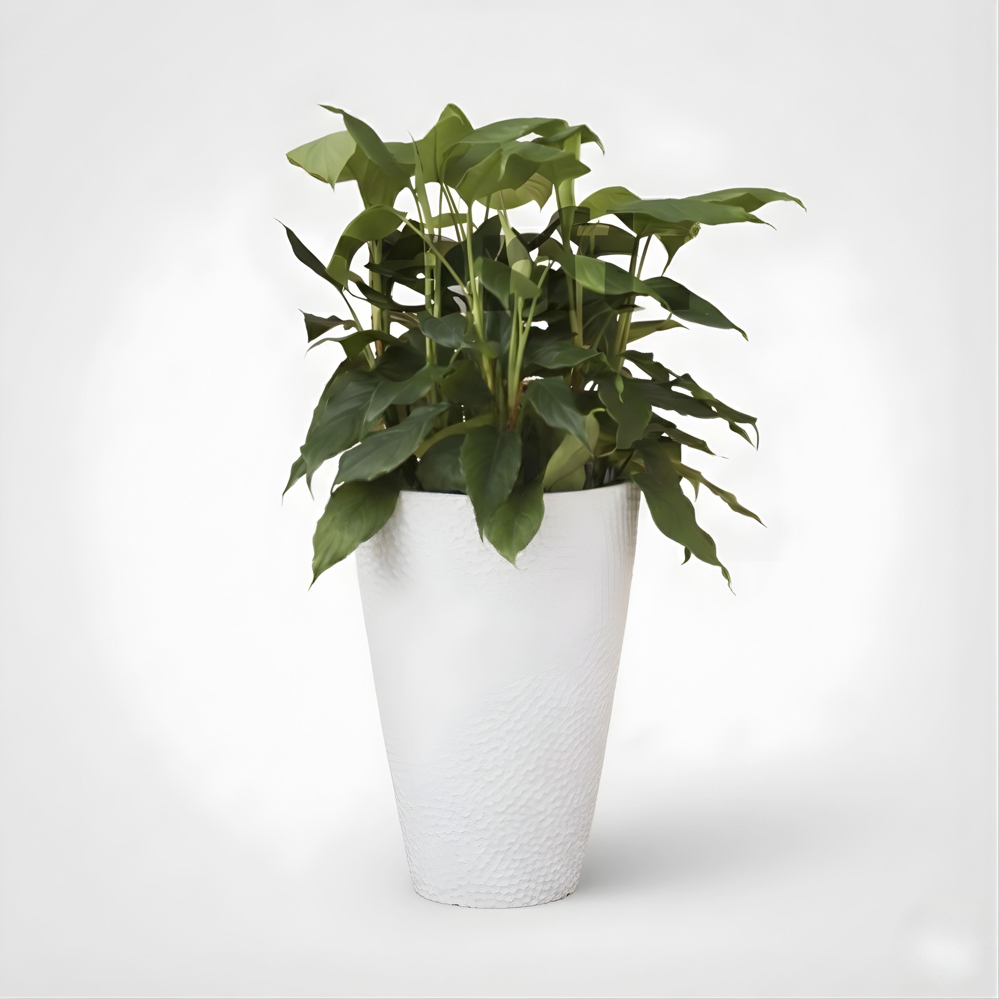 20 Inch Hammered Metal Tall Planter for Indoor & Outdoor Balcony, Patio & Garden