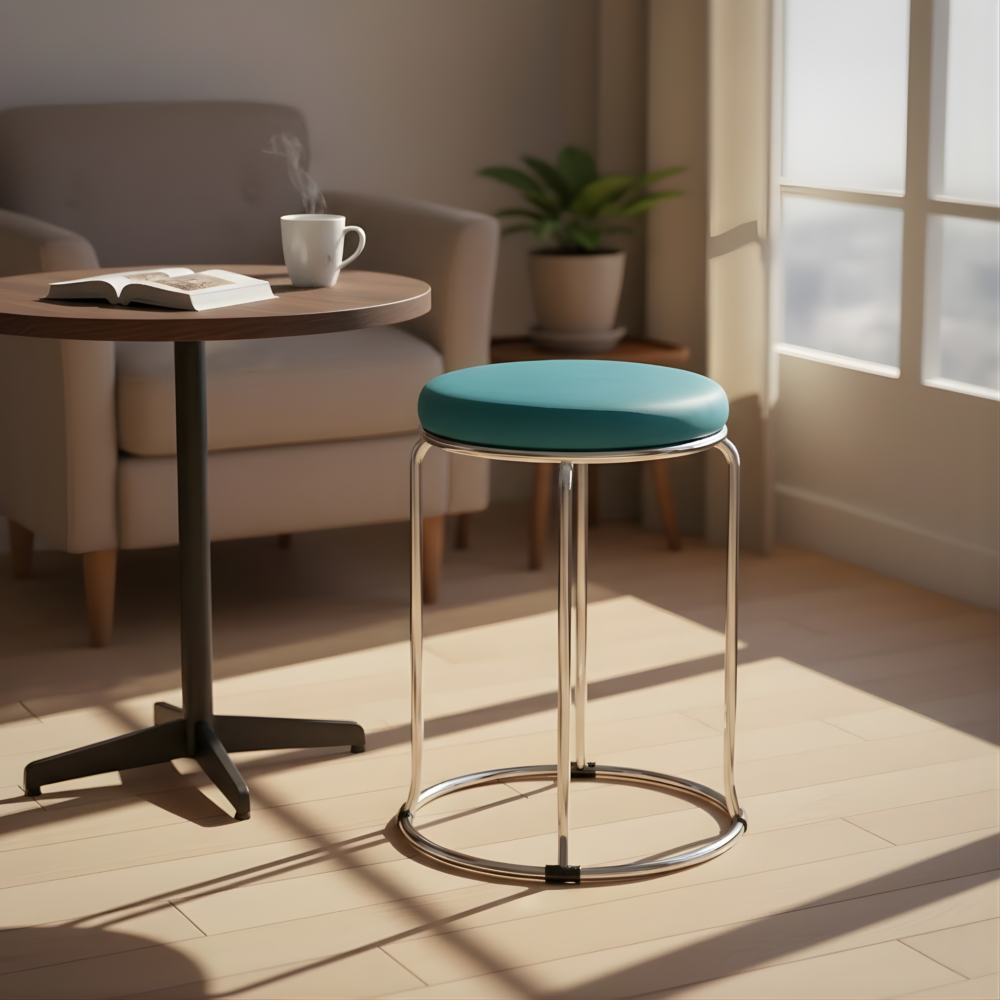 Velvet Stool with Multiple Colour Options | Perfect for Living Room & Bedroom