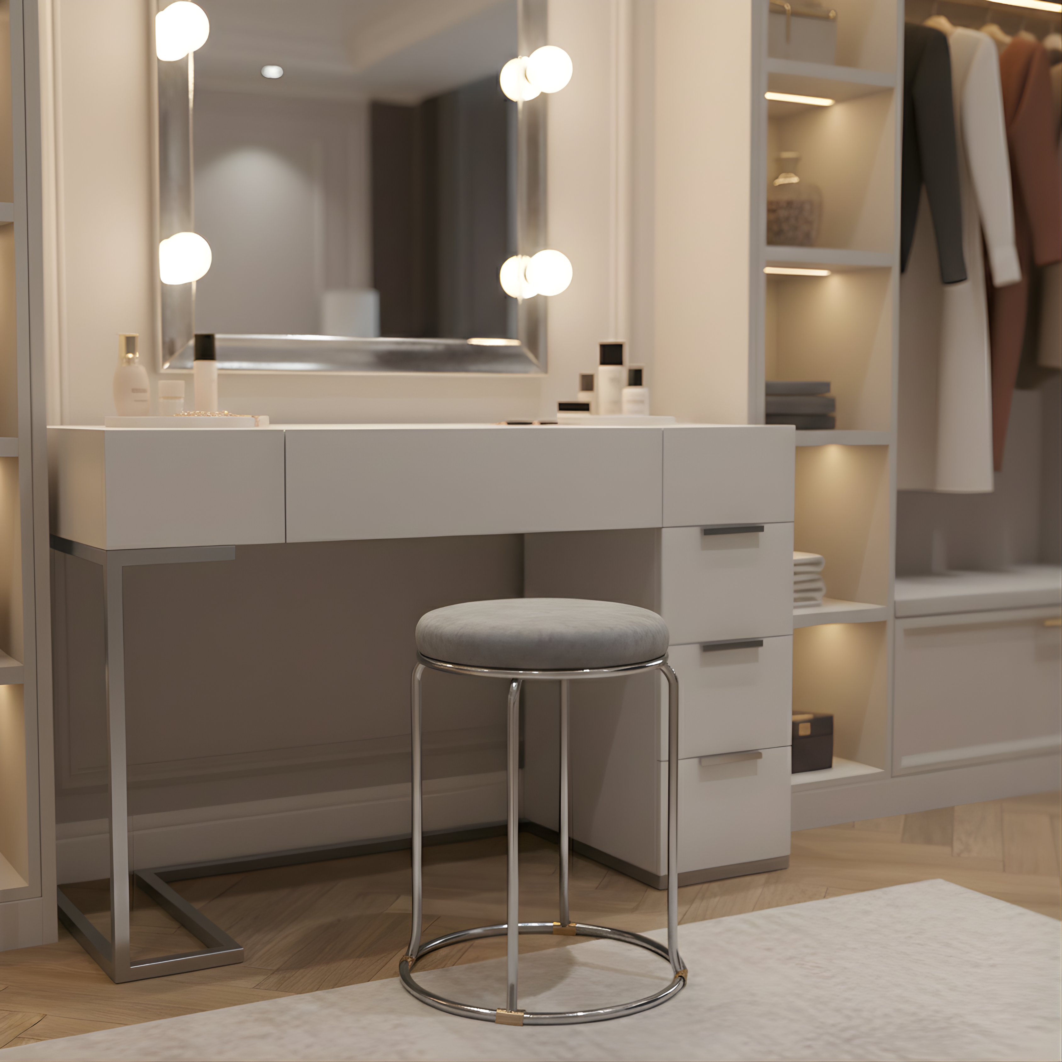 Velvet Stool with Multiple Colour Options | Perfect for Living Room & Bedroom