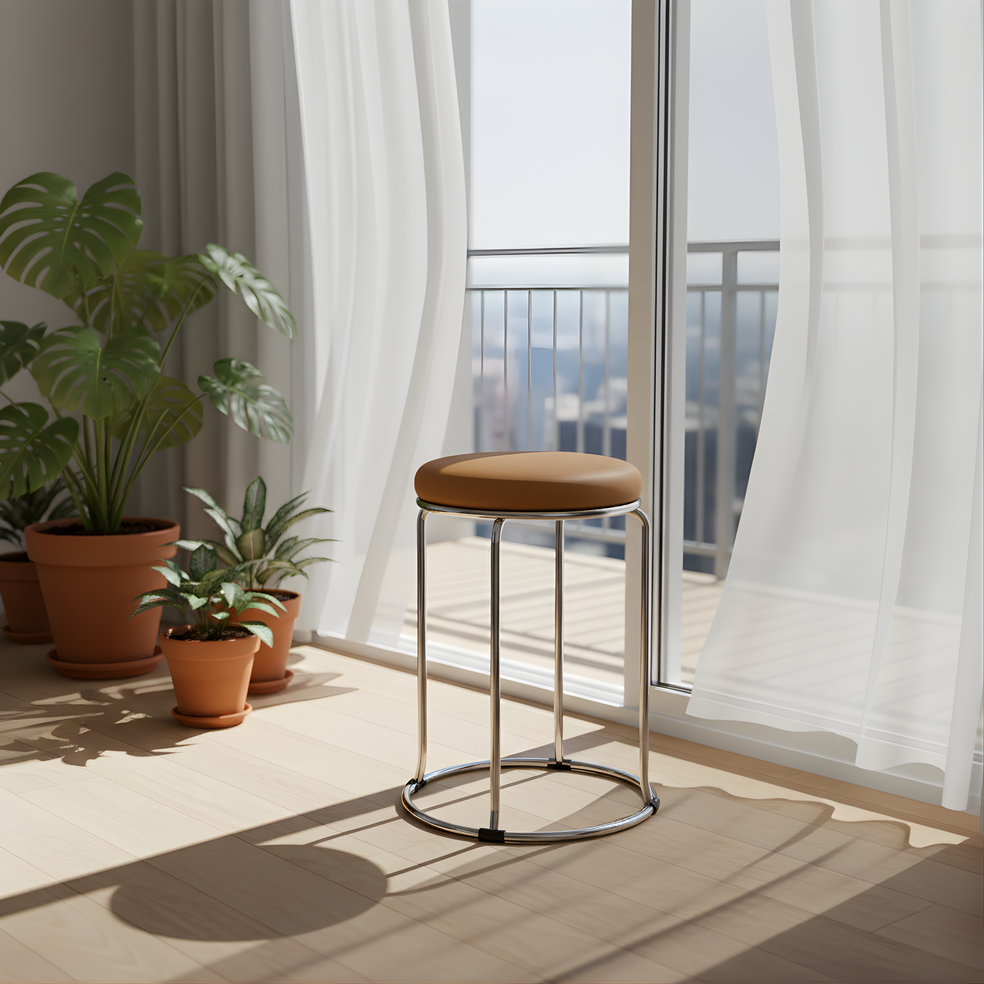 Velvet Stool with Multiple Colour Options | Perfect for Living Room & Bedroom