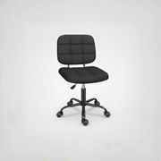 Armless Ergonomic Swivel Office Chair with Wheels & Adjustable Height