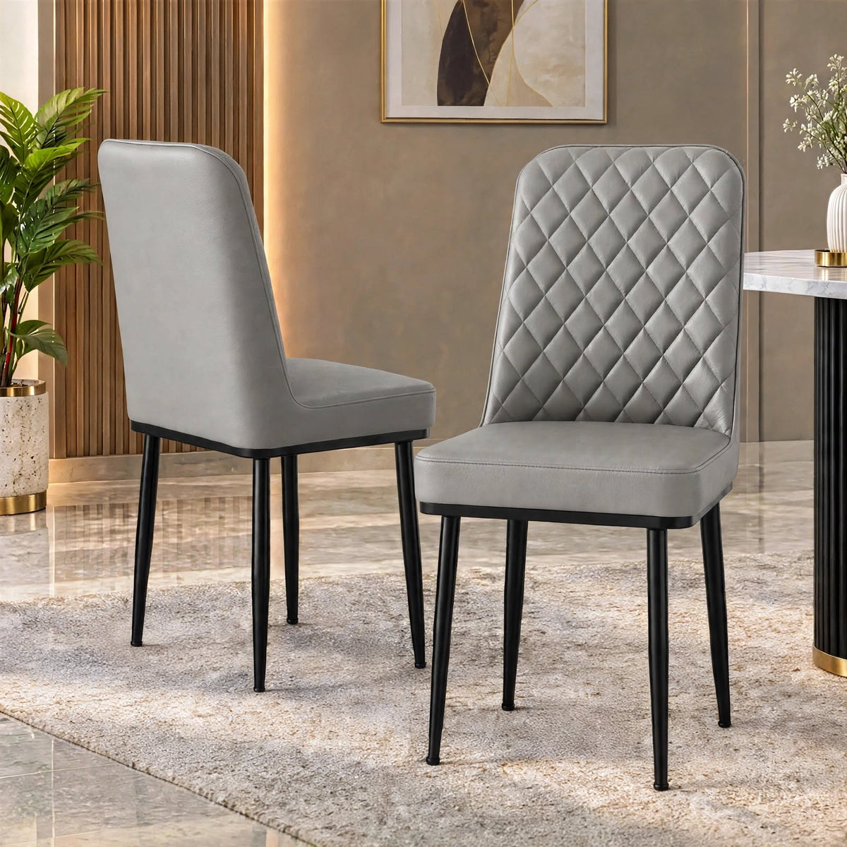 Nutech Impex Modern Quilted Dining Chair | Elegant Multipurpose Seating for Home & Dining