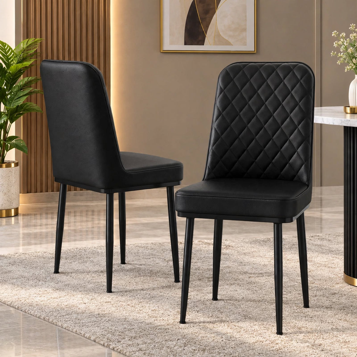 Nutech Impex Modern Quilted Dining Chair | Elegant Multipurpose Seating for Home & Dining