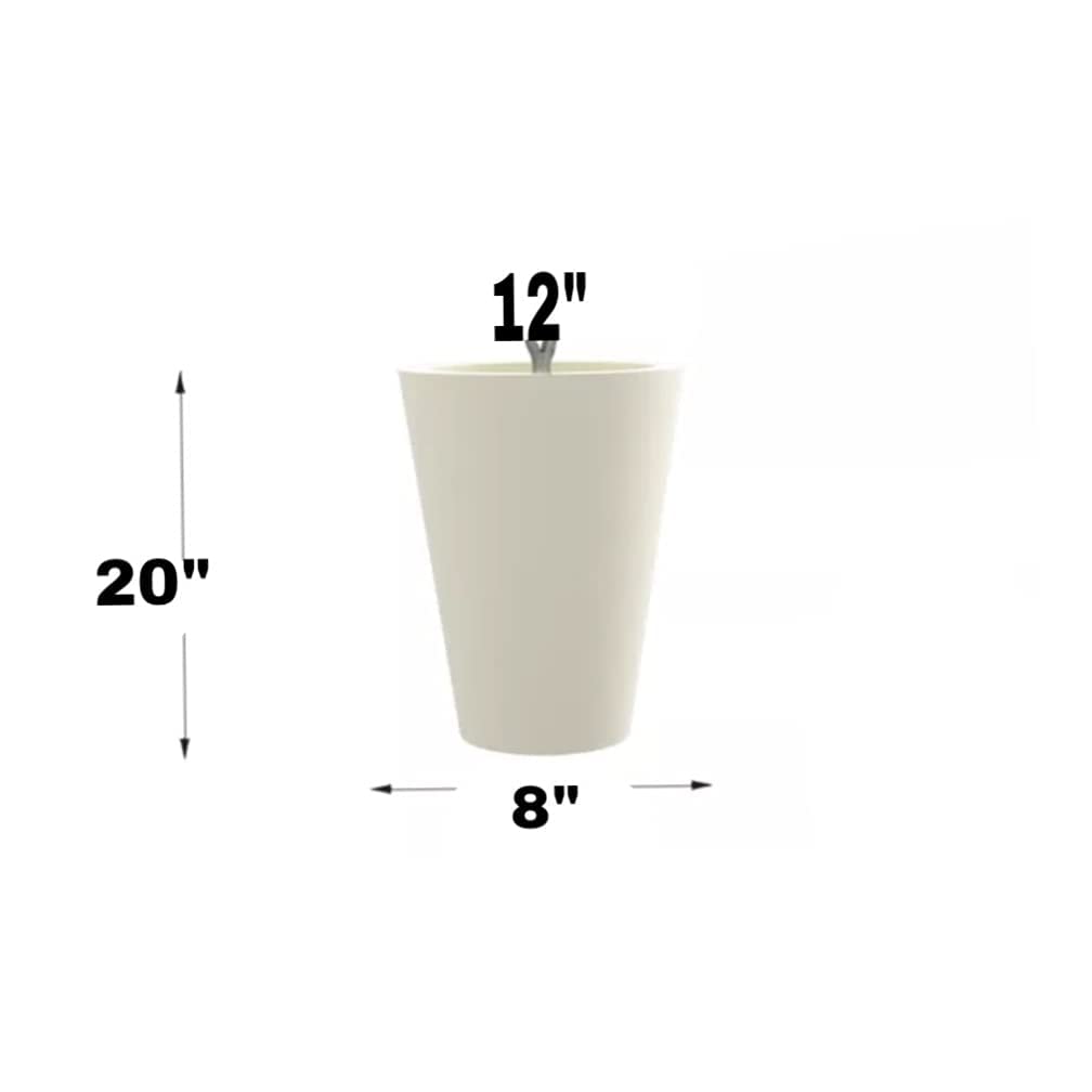 20 Inch Hammered Metal Tall Planter for Indoor & Outdoor Balcony, Patio & Garden