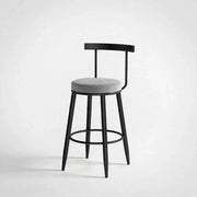 Nutech Decor Velvet Counter Height Bar Stool with Solid Backrest with Black Legs | Kitchen & Bar Seating