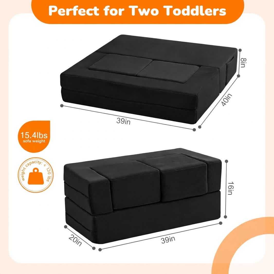 Nutech Decor Corduroy Kids Play Couch – Modular Toddler Sofa for Play, Reading & Relaxing