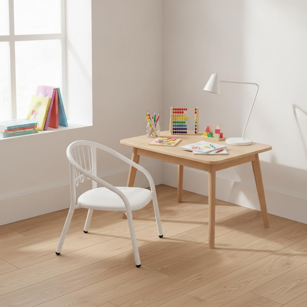 Nutech Decor Kids Activity Chair – Cushioned Metal Chair for Home & School Study, Play & Dining Chair