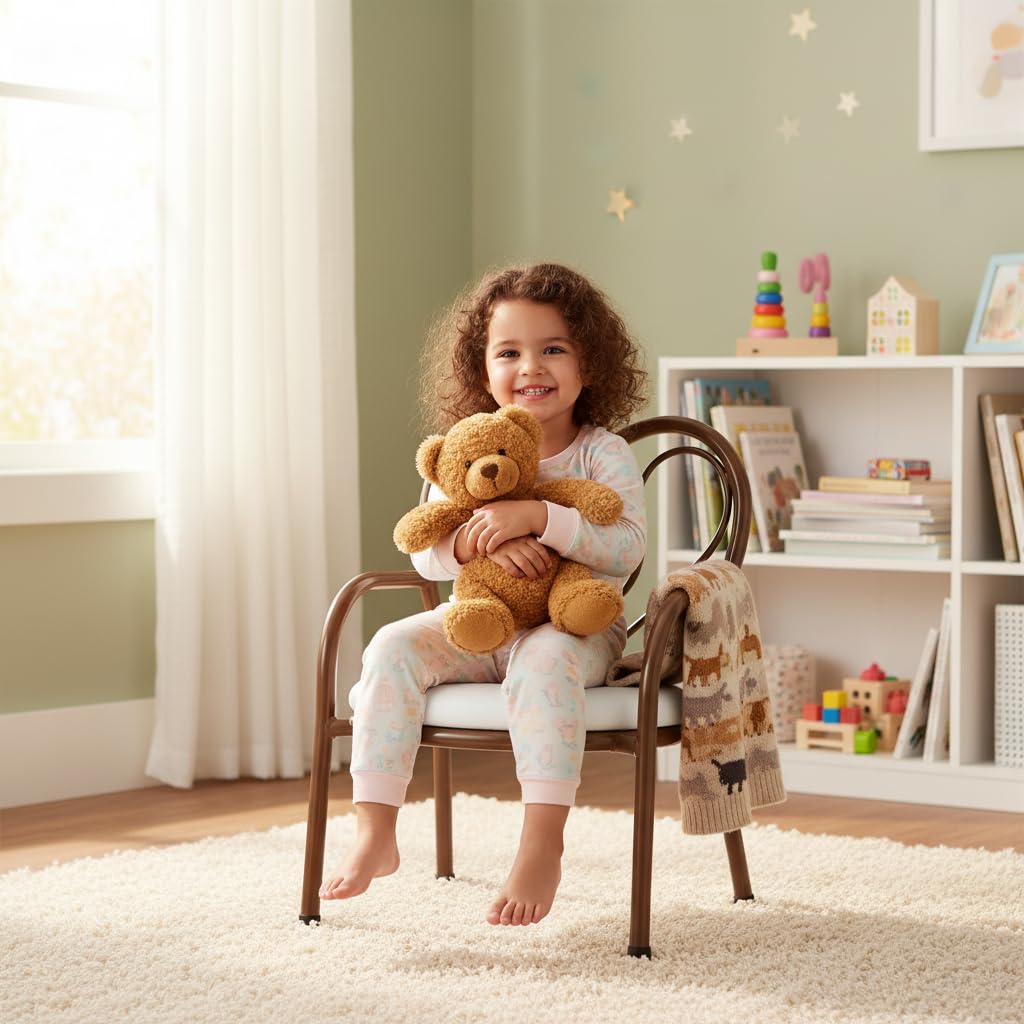 Nutech Decor Heart Kids Chair | Cushioned Metal Study & Activity Chair