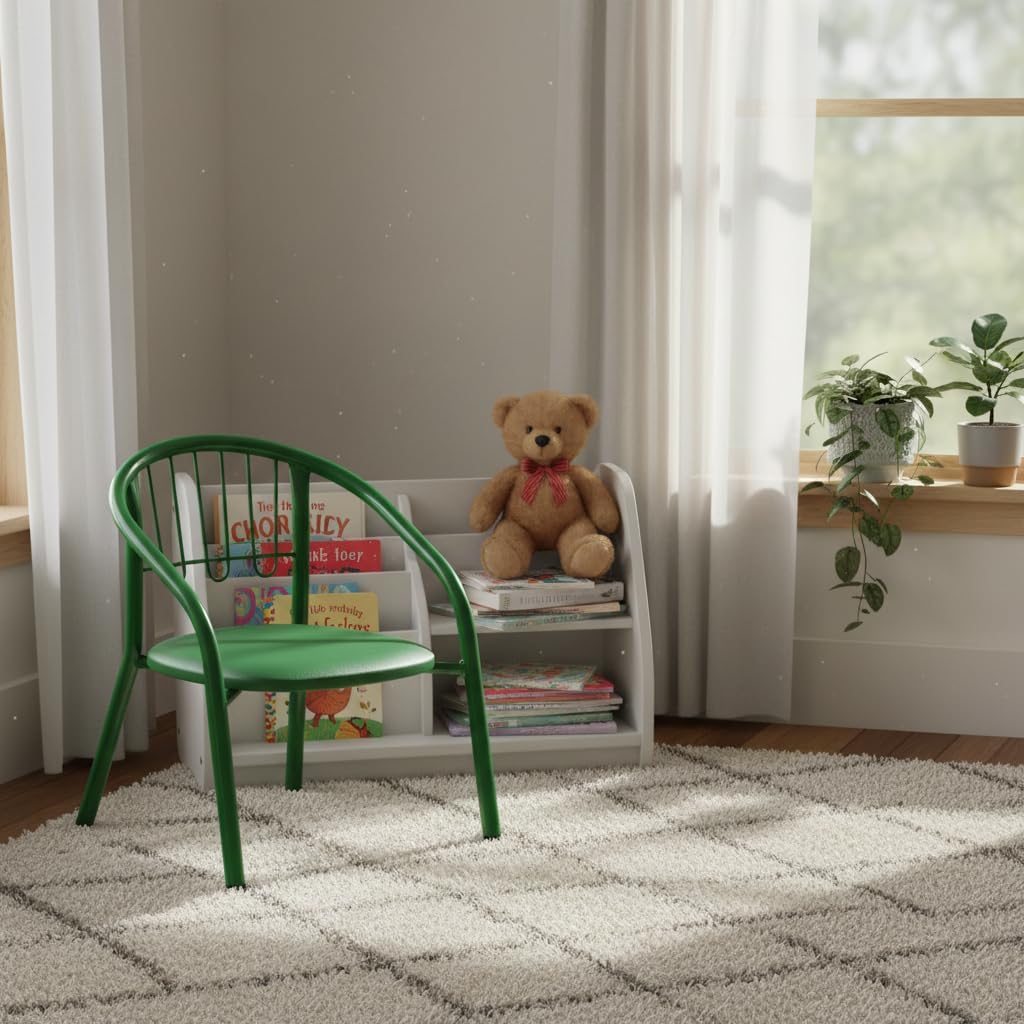 Nutech Decor Kids Activity Chair – Cushioned Metal Chair for Home & School Study, Play & Dining Chair
