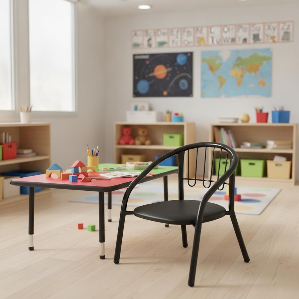 Nutech Decor Kids Activity Chair – Cushioned Metal Chair for Home & School Study, Play & Dining Chair