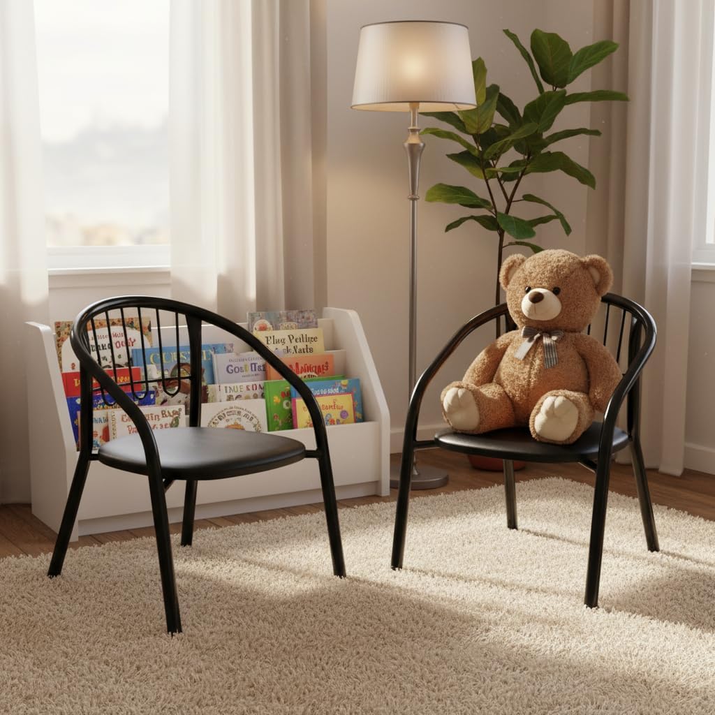 Nutech Decor Kids Activity Chair – Cushioned Metal Chair for Home & School Study, Play & Dining Chair