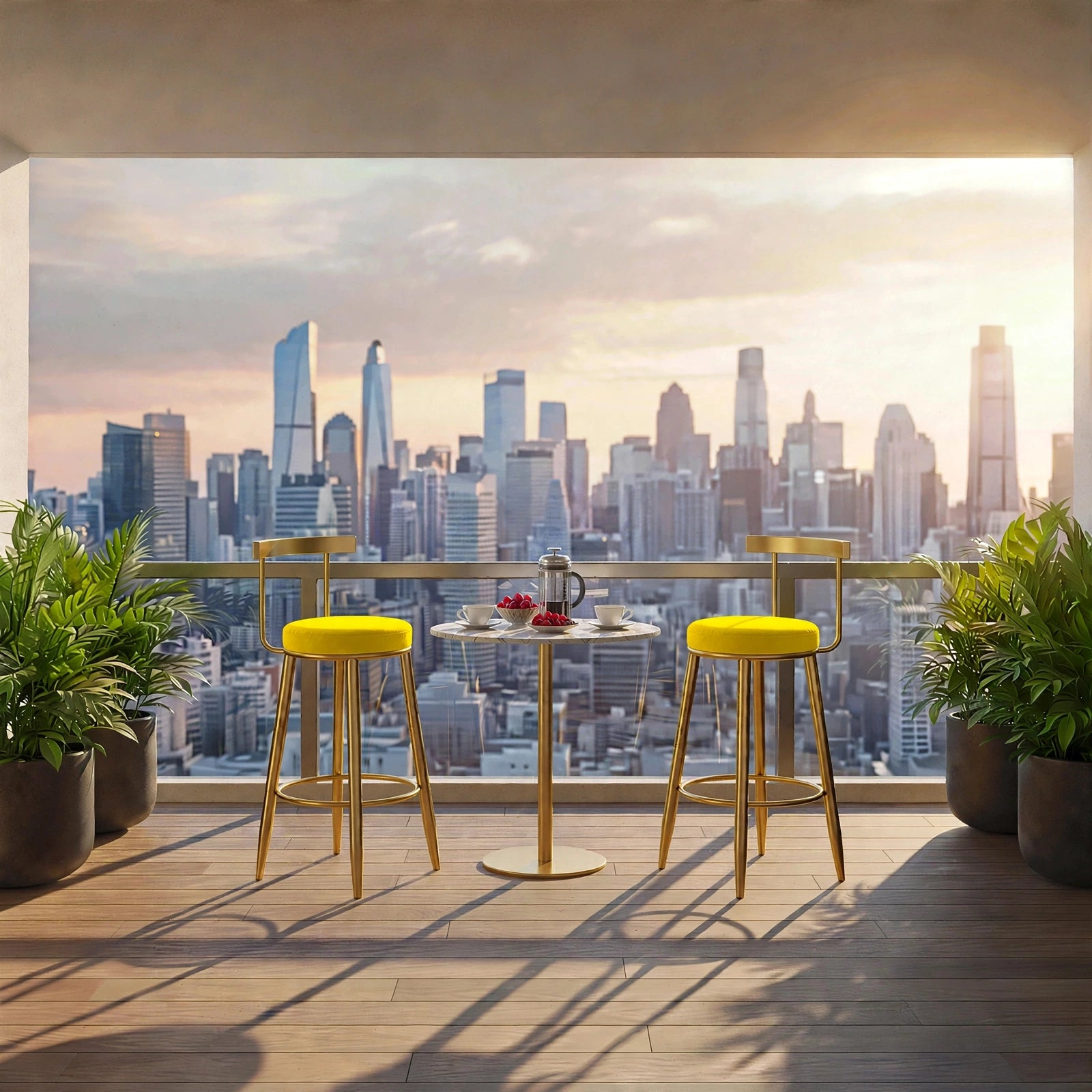 Nutech Decor Velvet Counter Height Bar Stool with Solid Backrest with Gold Legs | Kitchen & Bar Seating