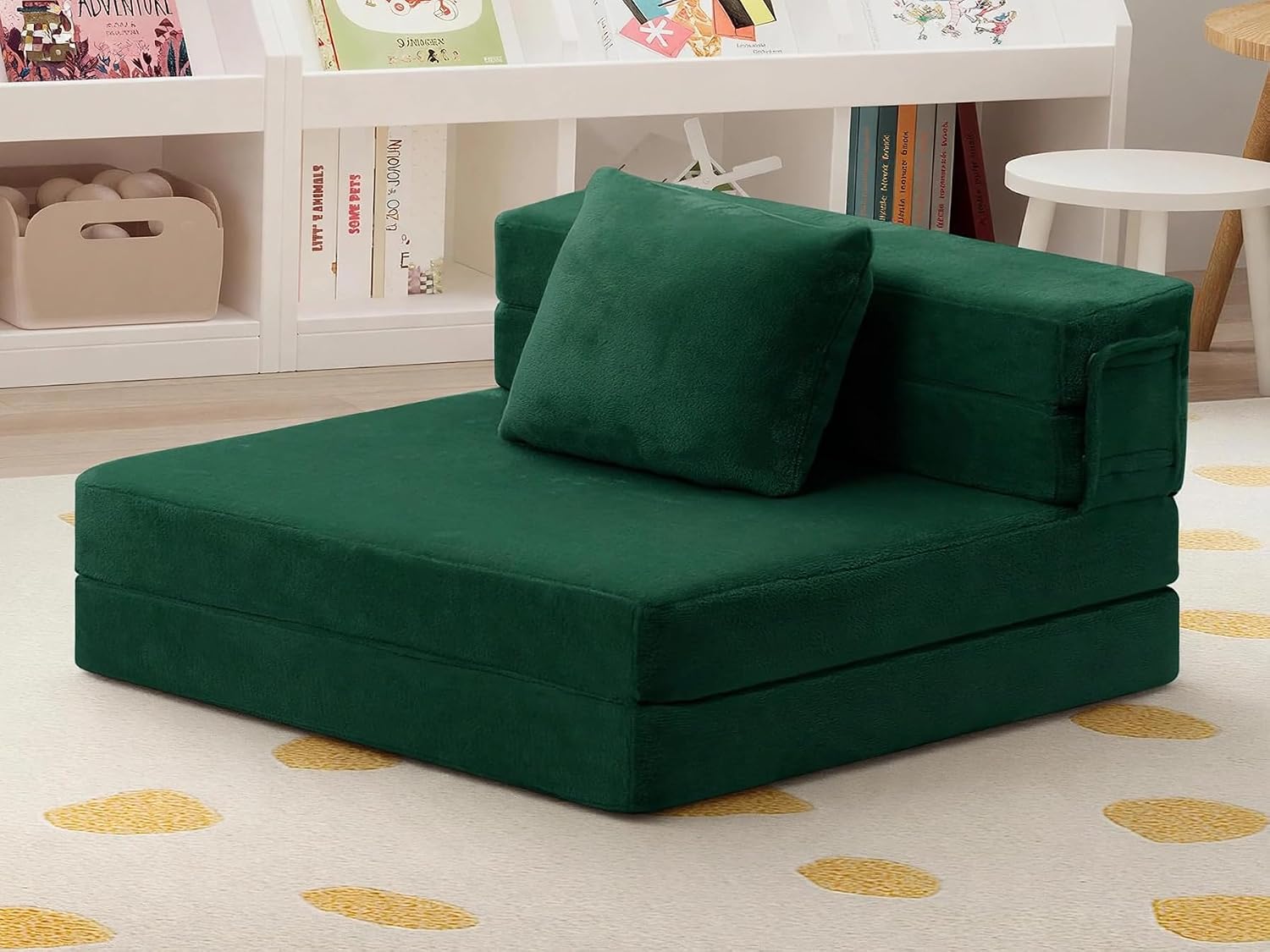 Nutech Decor 2-in-1 Kids Sofa Bed | Foldable Plush Foam Mattress with Pillow