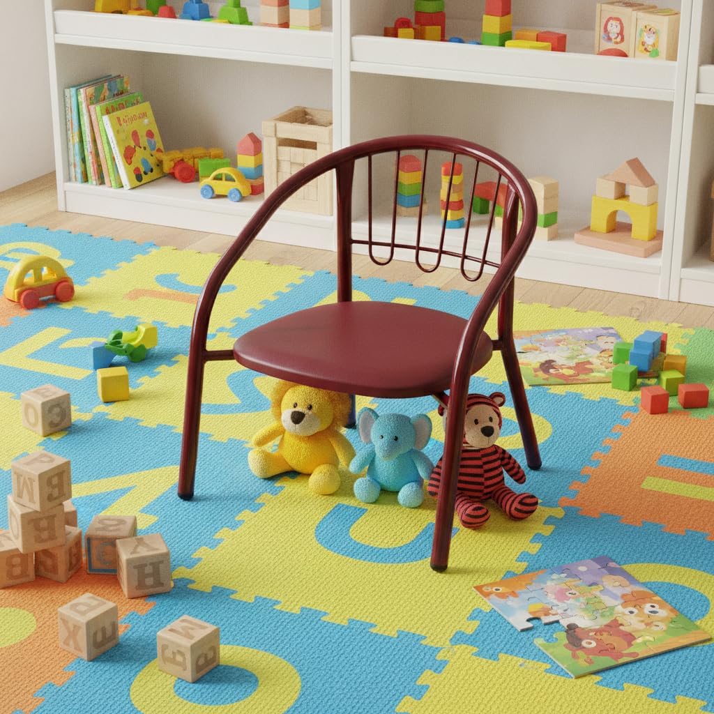 Nutech Decor Kids Activity Chair – Cushioned Metal Chair for Home & School Study, Play & Dining Chair