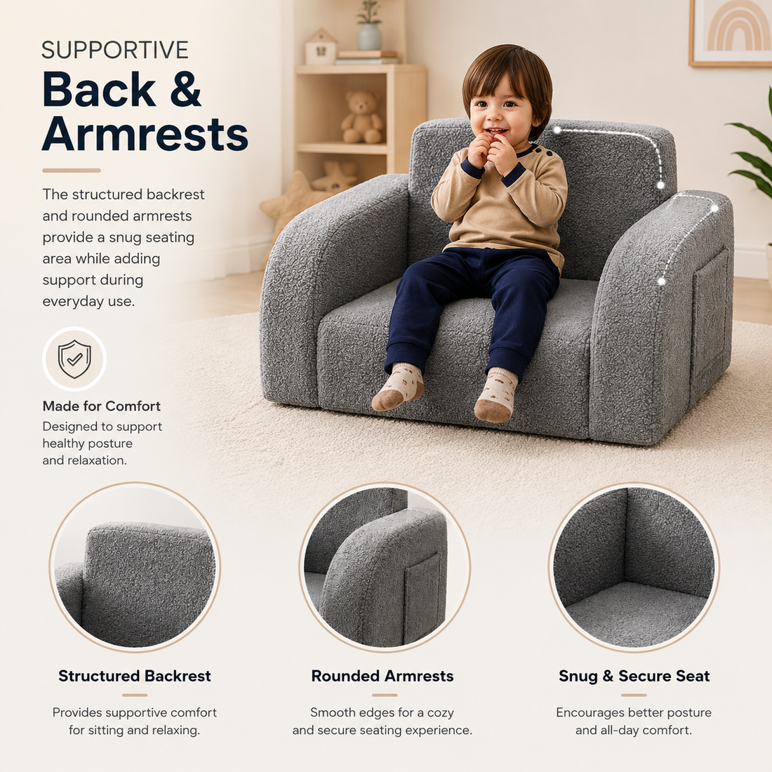 Supportive Back & Armrests
