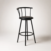 Modern Counter Height Bar Chair with Backrest & Footrest | Premium Metal Frame