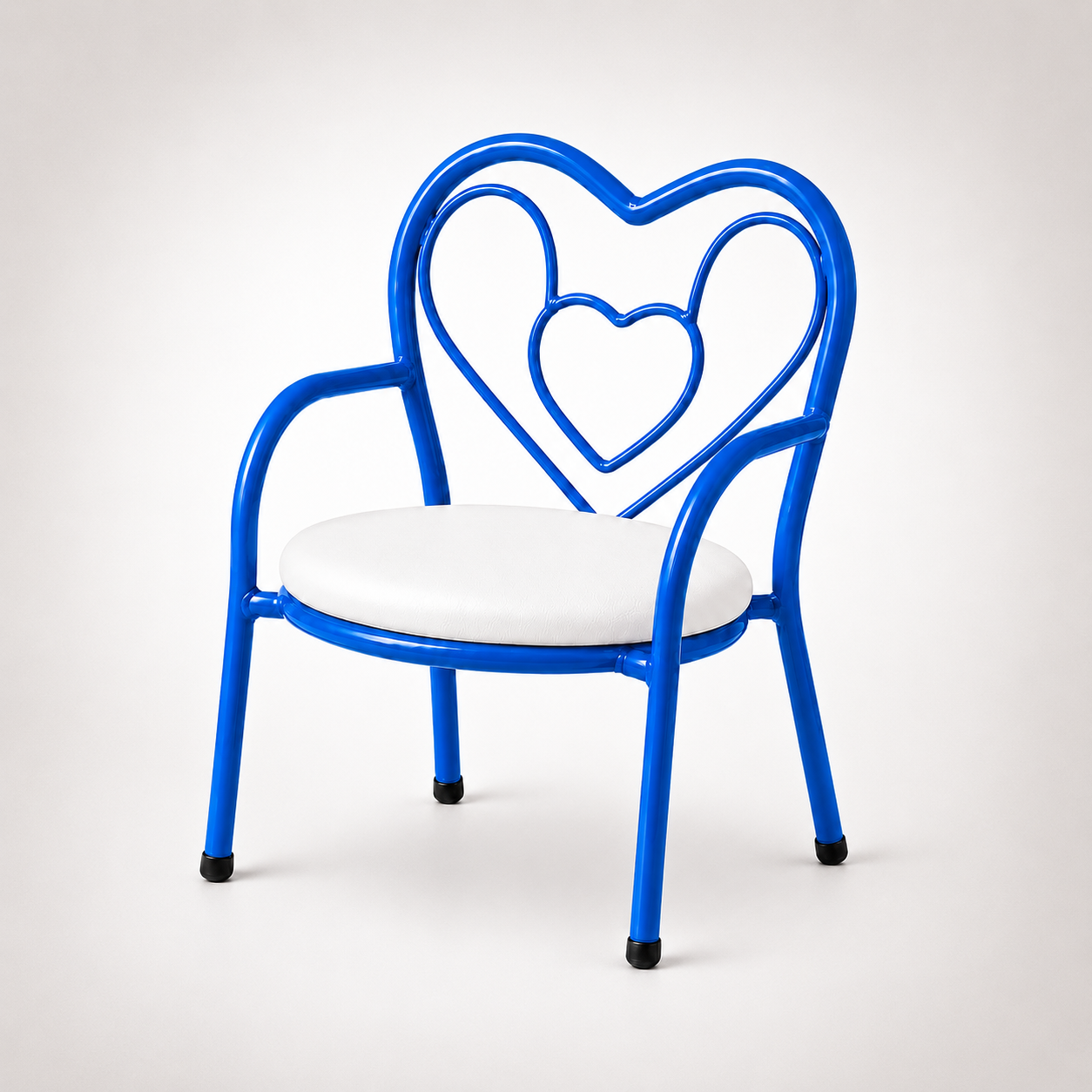 Nutech Decor Heart Kids Chair | Cushioned Metal Study & Activity Chair