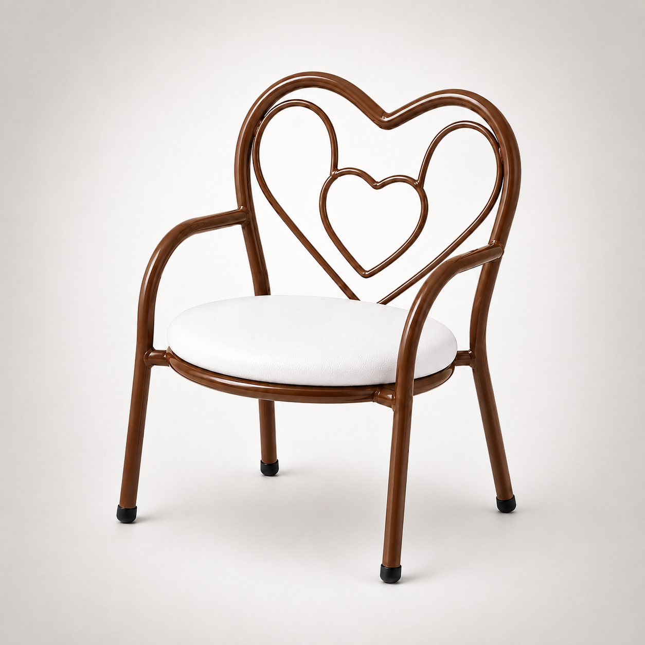 Nutech Decor Heart Kids Chair | Cushioned Metal Study & Activity Chair