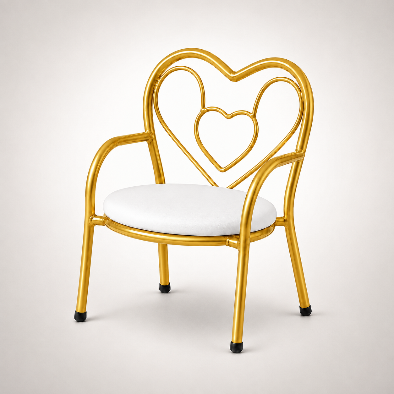 Nutech Decor Heart Kids Chair | Cushioned Metal Study & Activity Chair