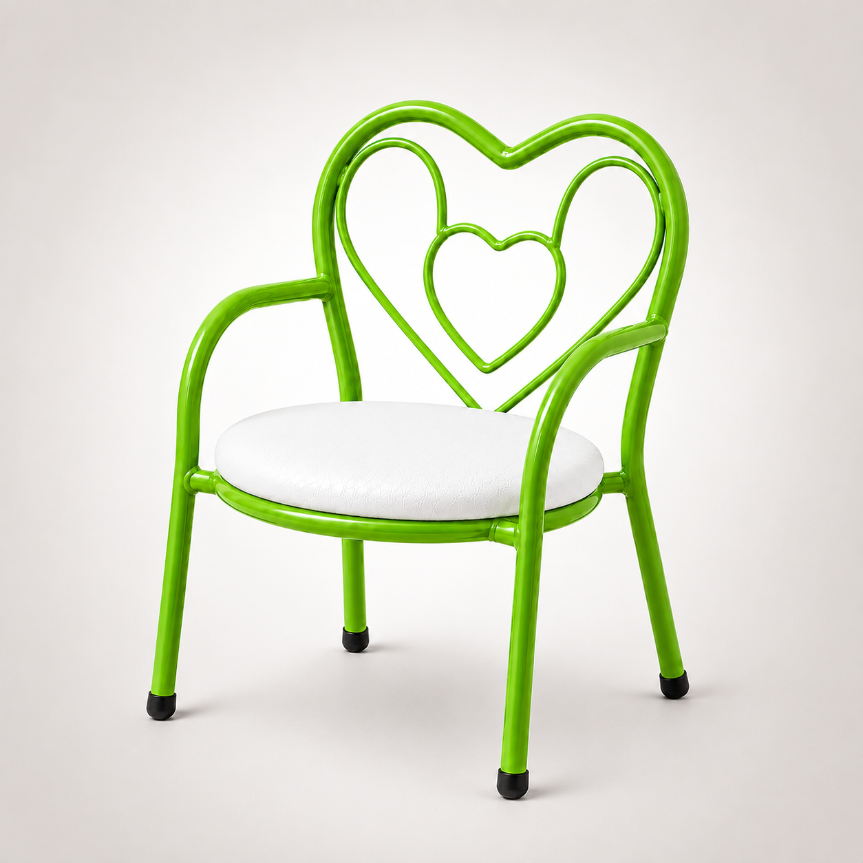 Nutech Decor Heart Kids Chair | Cushioned Metal Study & Activity Chair
