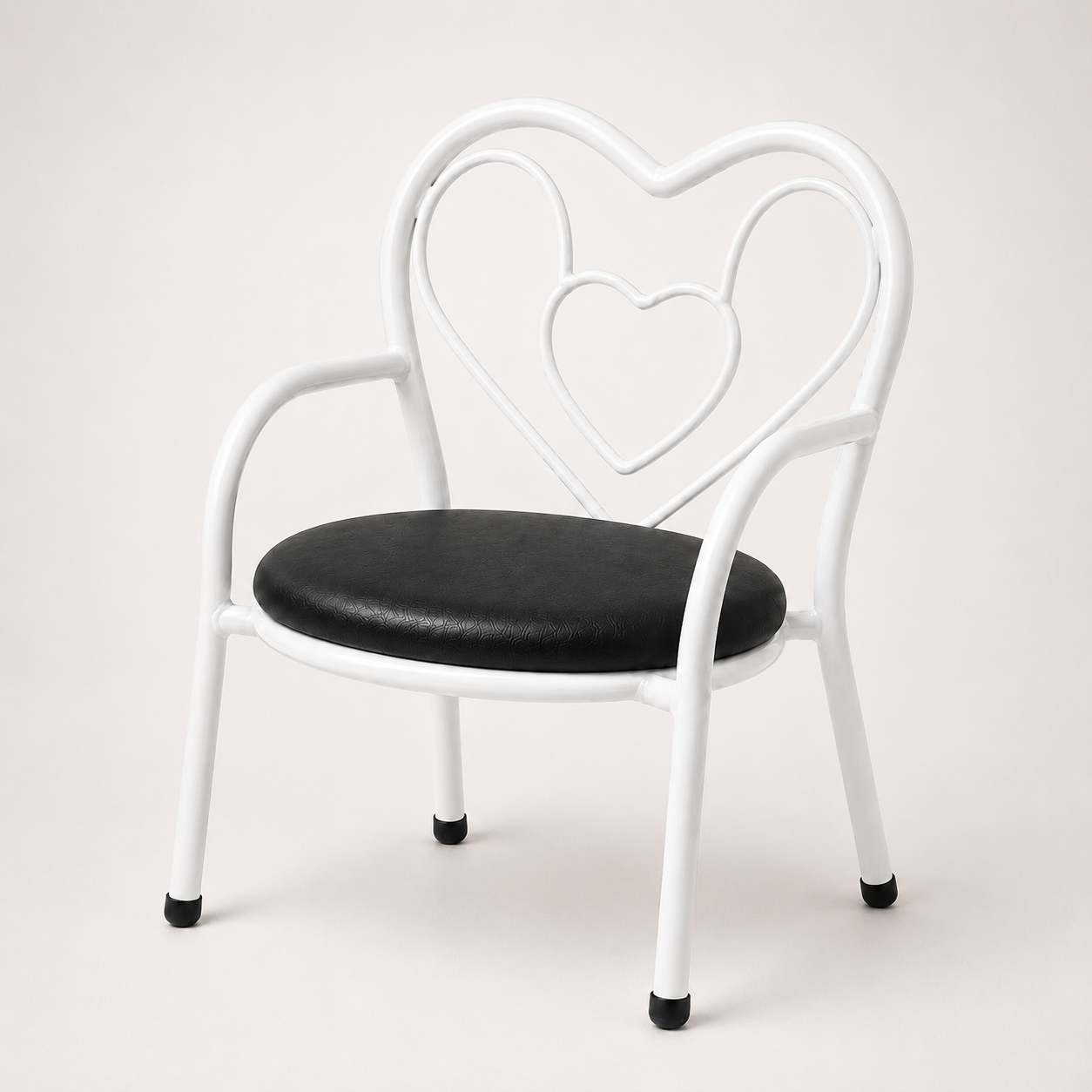 Nutech Decor Heart Kids Chair | Cushioned Metal Study & Activity Chair