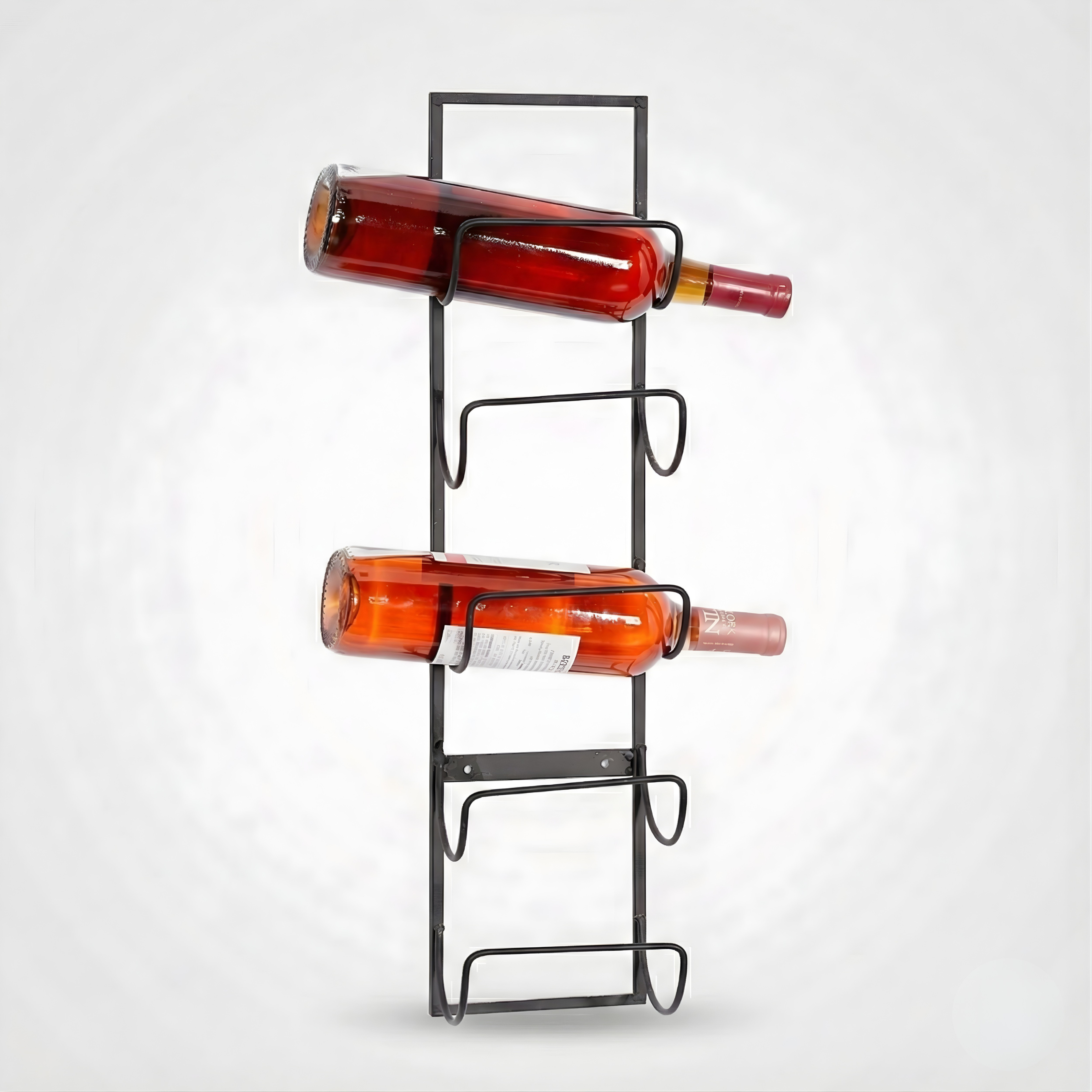 Countertop Wine Rack – Freestanding Metal Tabletop Bottle Holder for Red & White Wine Storage