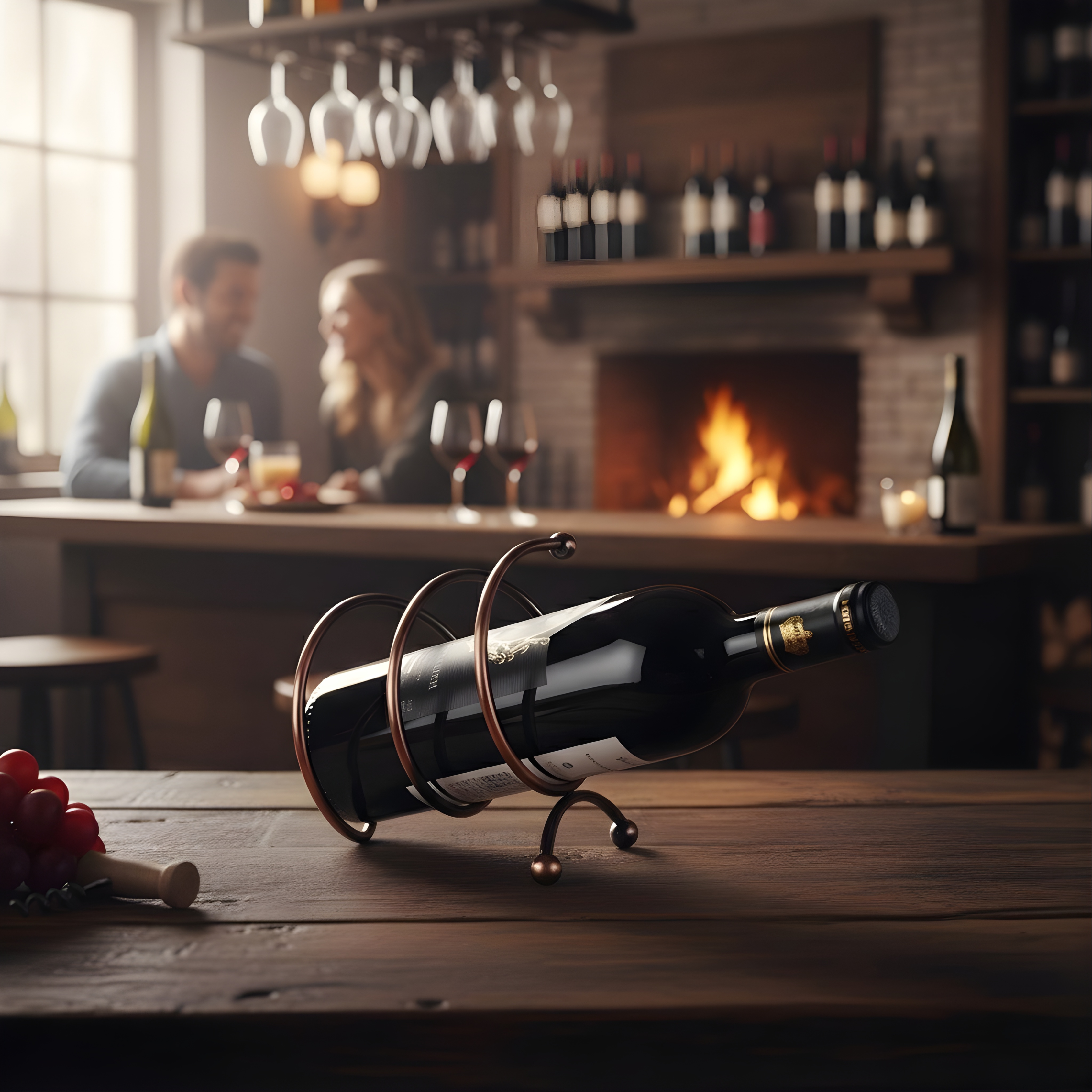 Modern Pirate Ship Soft Drink Bottle Holder | Minimalist Black Decorative Beverage Rack Stand