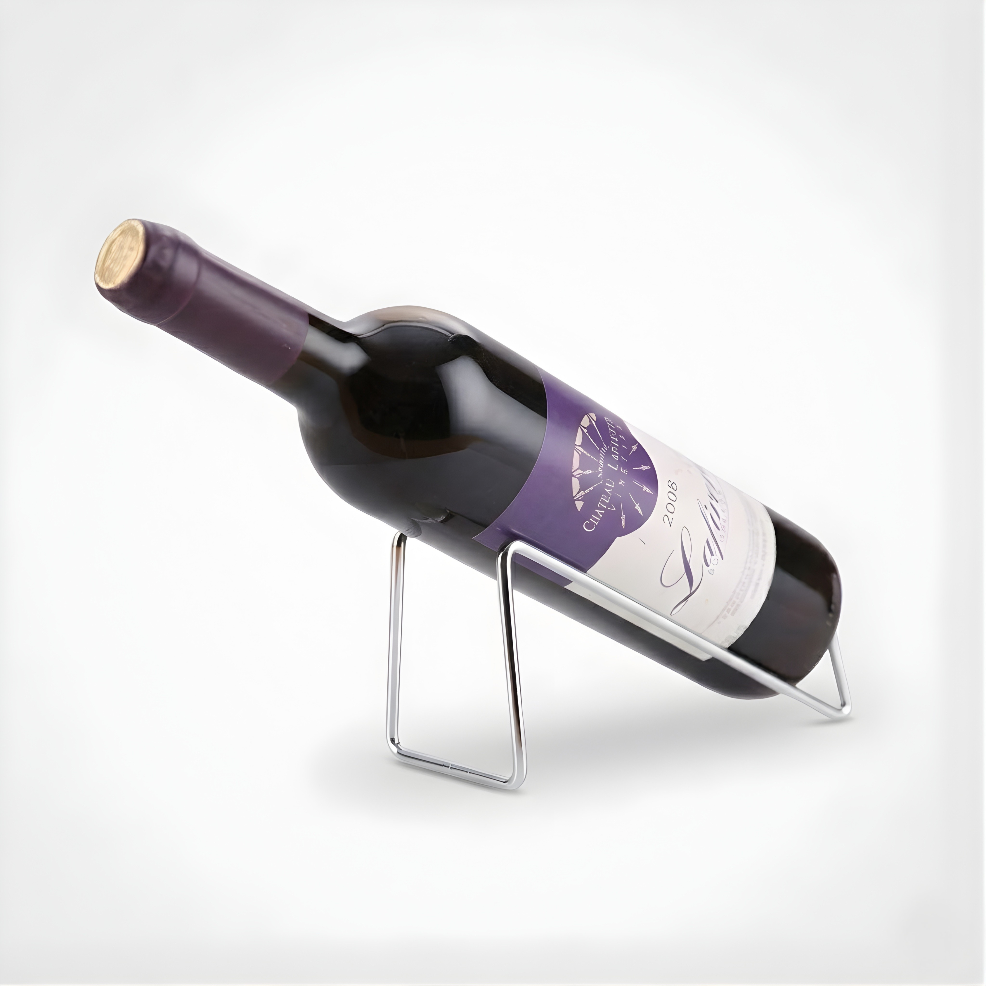 Countertop Wine Rack – Freestanding Metal Tabletop Bottle Holder for Red & White Wine Storage