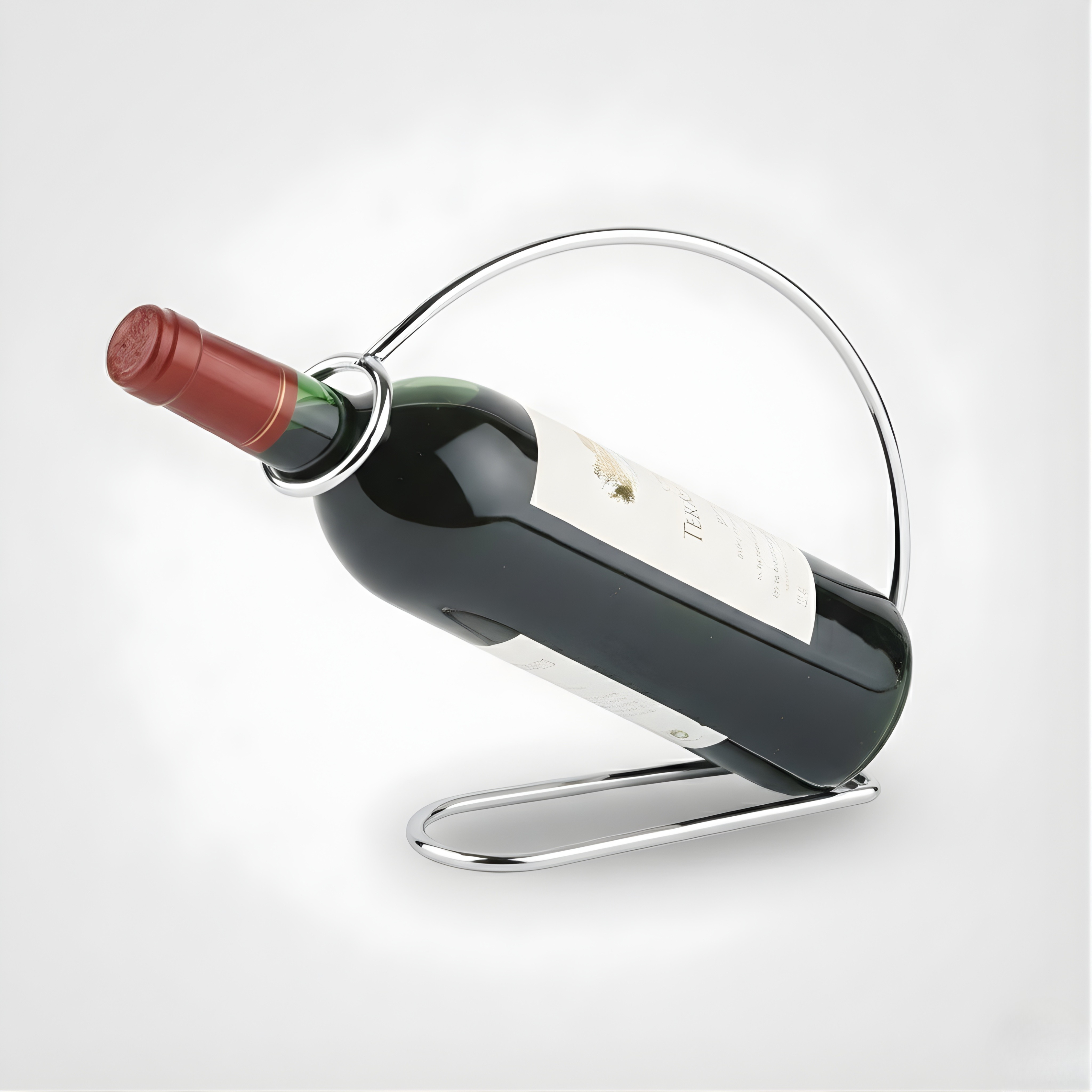 Modern Pirate Ship Soft Drink Bottle Holder | Minimalist Black Decorative Beverage Rack Stand